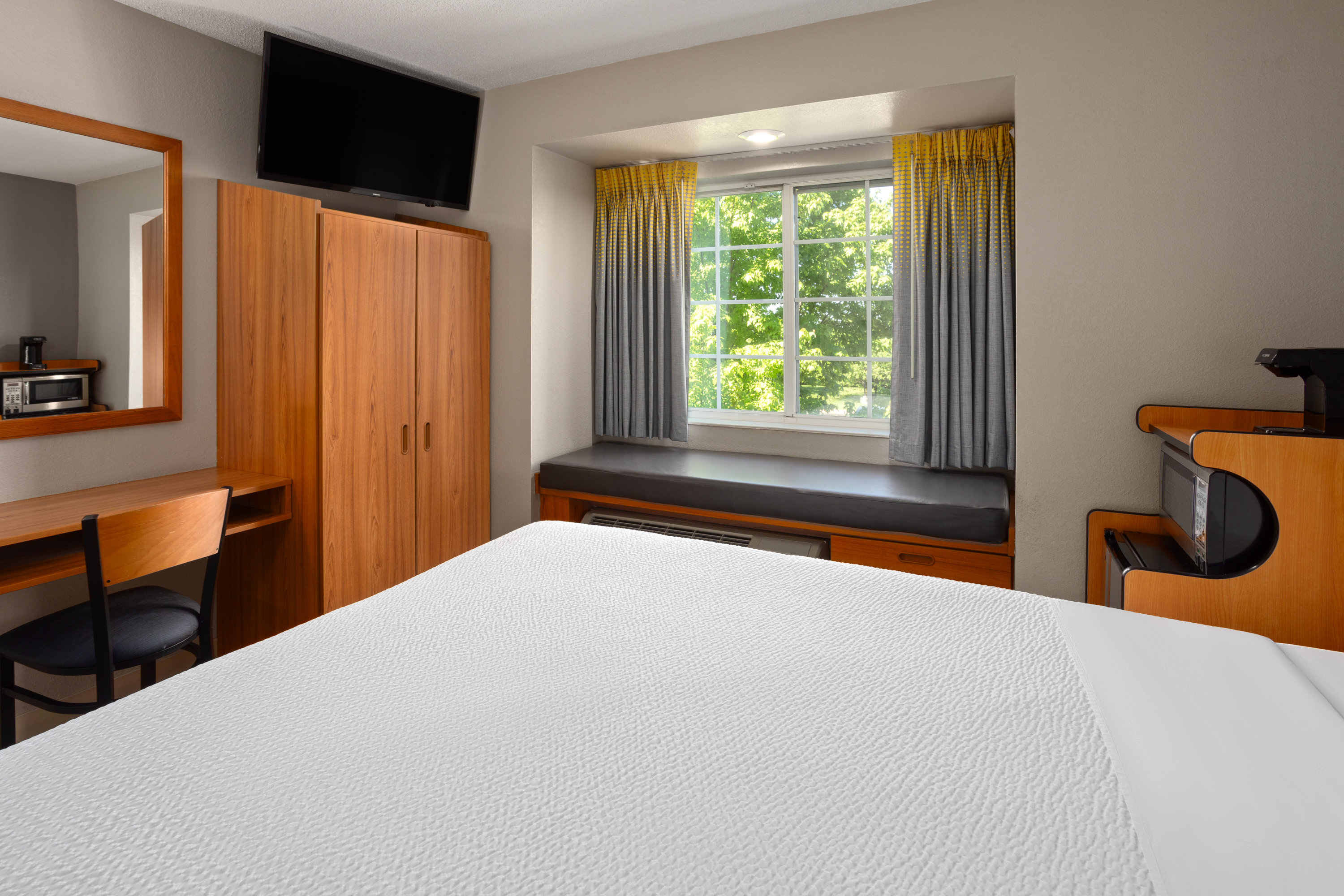 Guest room at the Microtel Inn & Suites by Wyndham Ann Arbor in Ann Arbor, Michigan