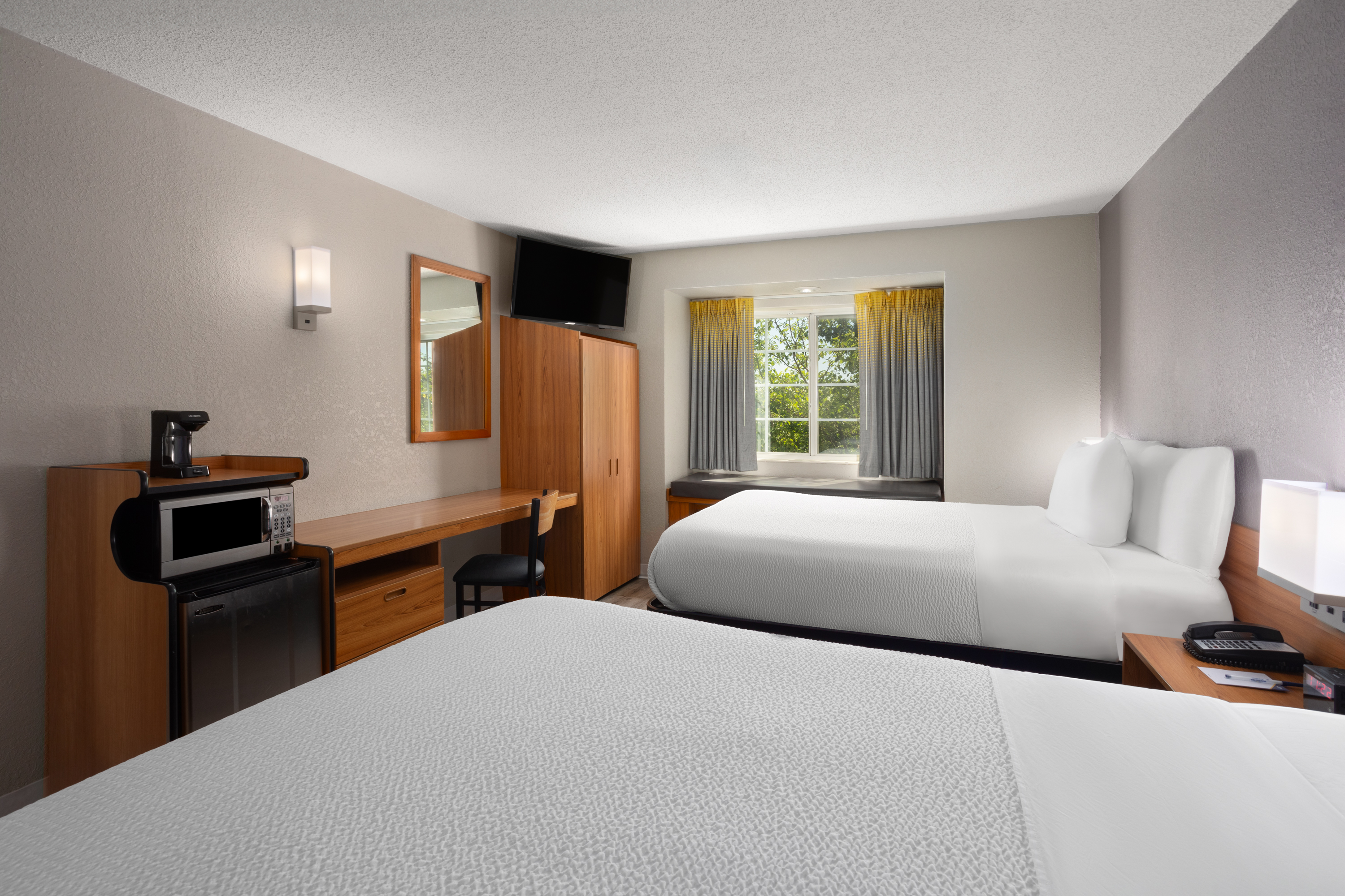 Guest room at the Microtel Inn & Suites by Wyndham Ann Arbor in Ann Arbor, Michigan
