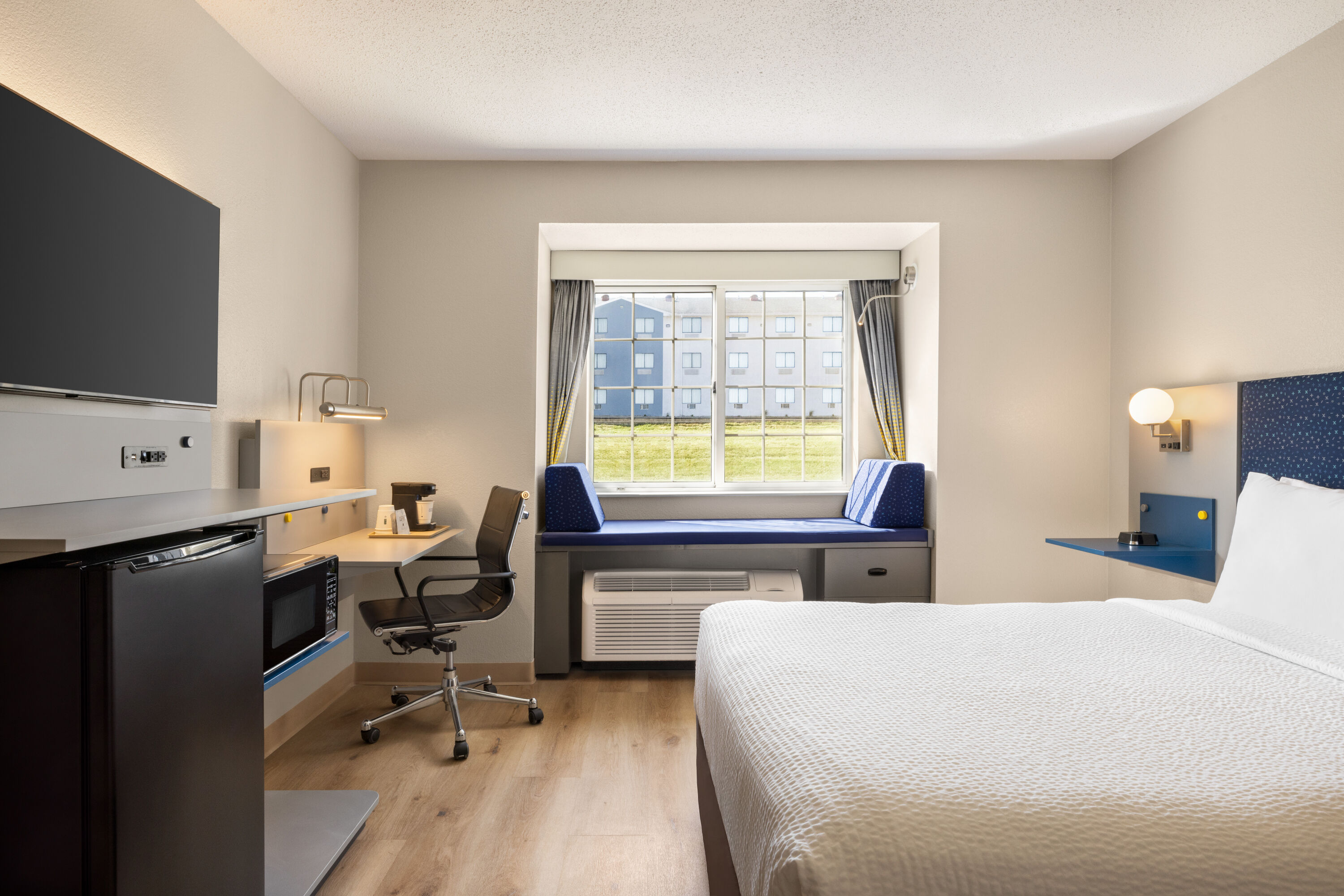 Guest room at the Microtel Inn & Suites by Wyndham New Ulm in New Ulm, Minnesota