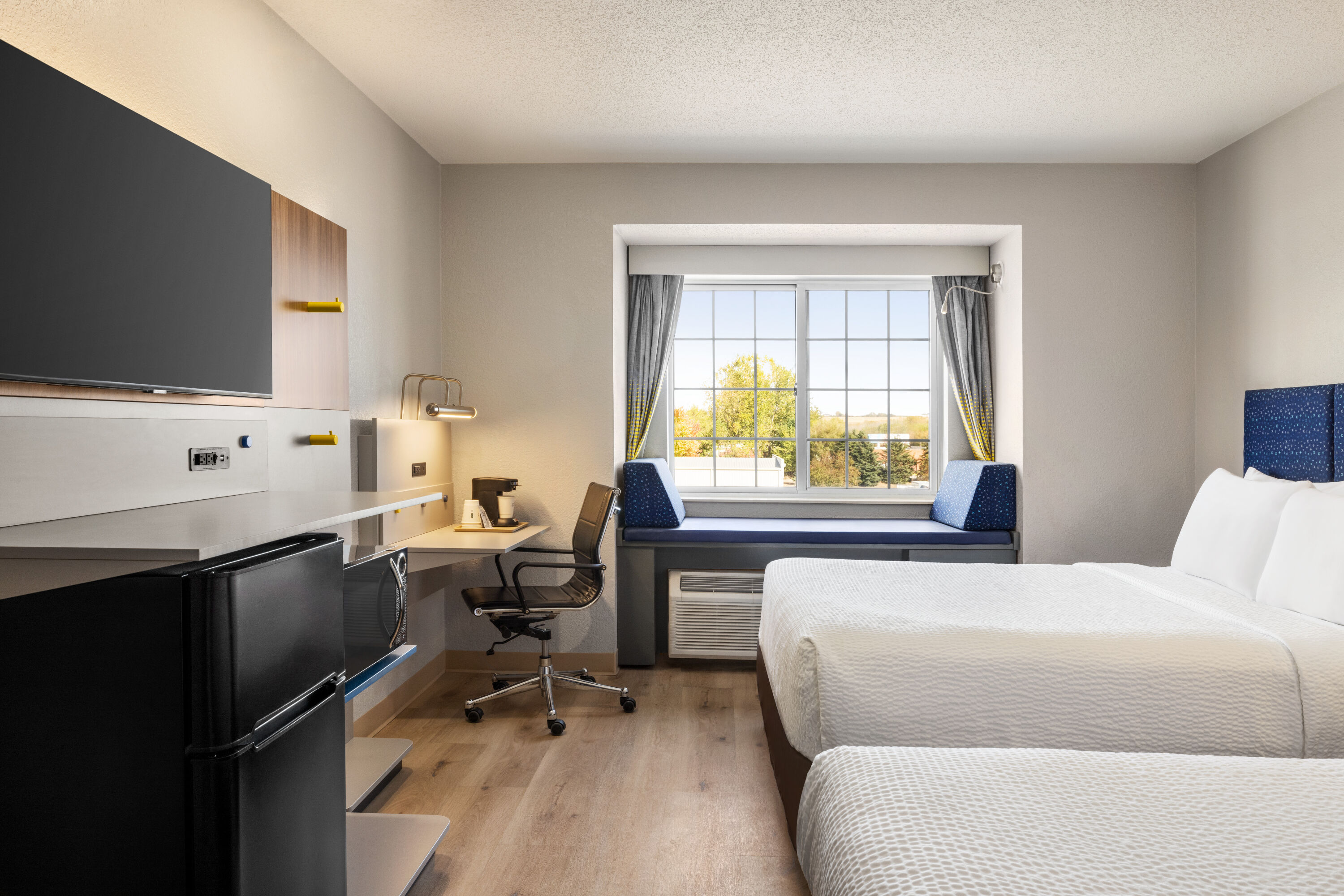 Guest room at the Microtel Inn & Suites by Wyndham New Ulm in New Ulm, Minnesota