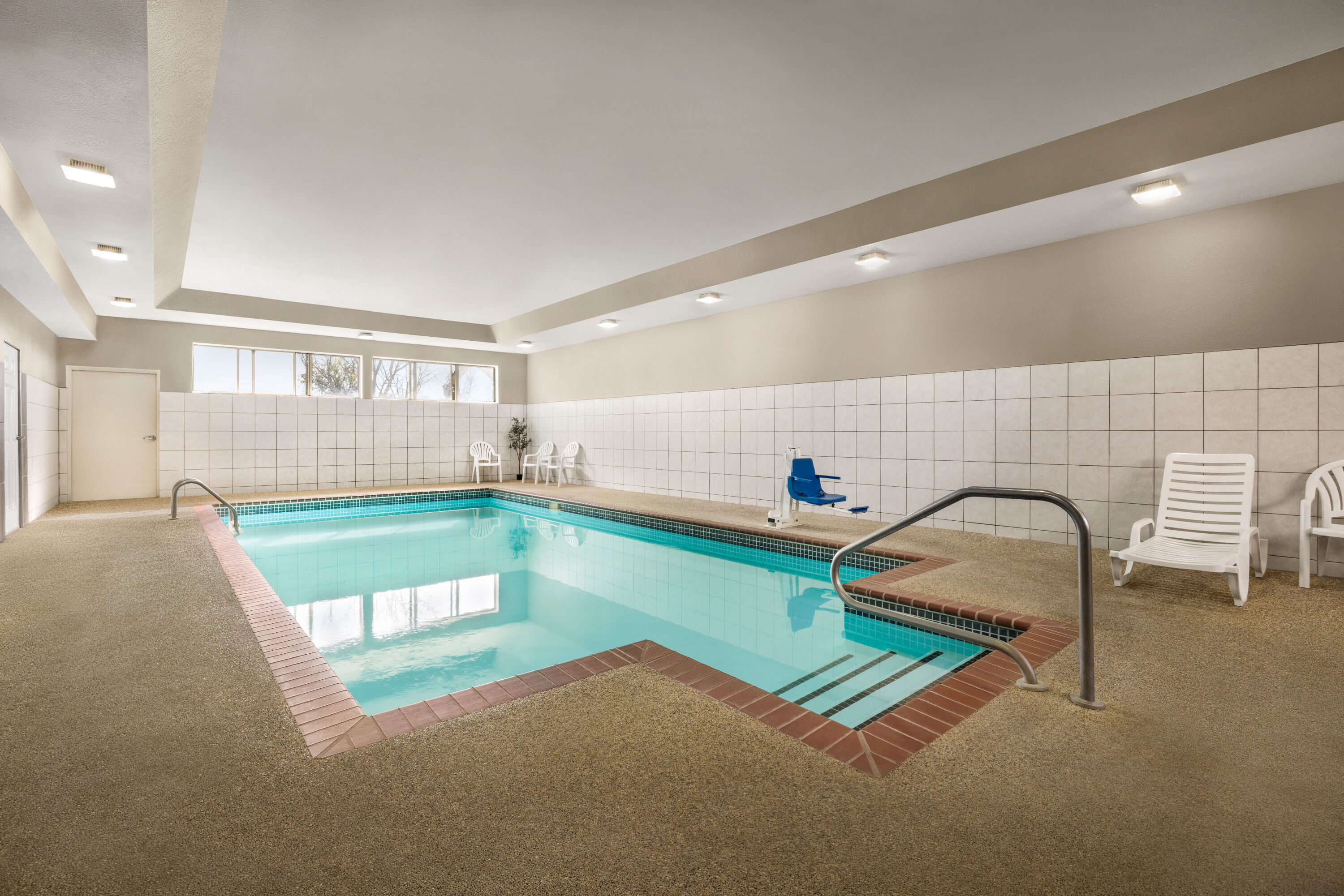 Indoor pool at the Microtel Inn & Suites by Wyndham New Ulm in New Ulm, Minnesota