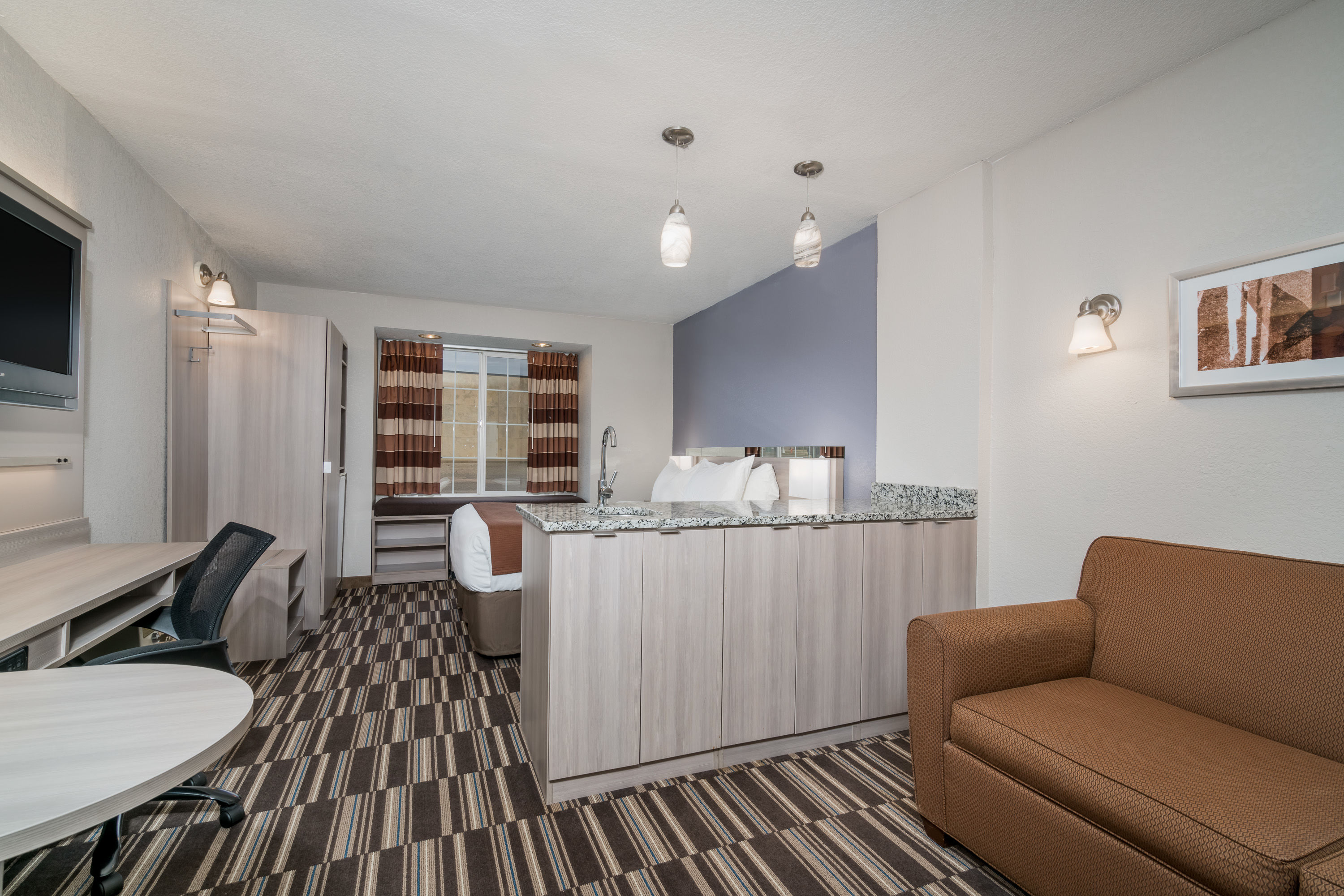 Guest room at the Microtel Inn & Suites by Wyndham Rochester North Mayo Clinic in Rochester, Minnesota