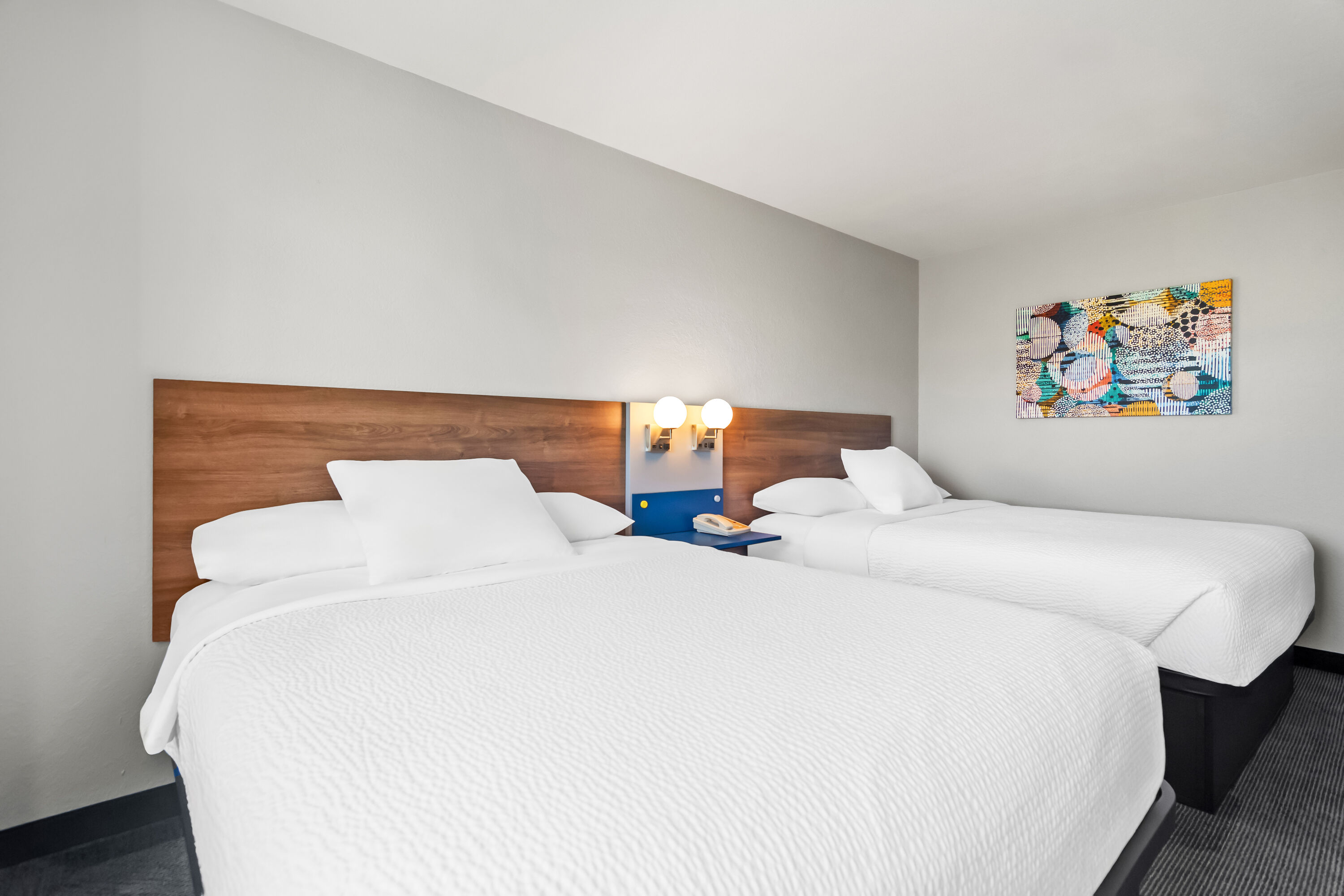 Double bed guest room at the Microtel Inn & Suites by Wyndham Joplin in Joplin, Missouri