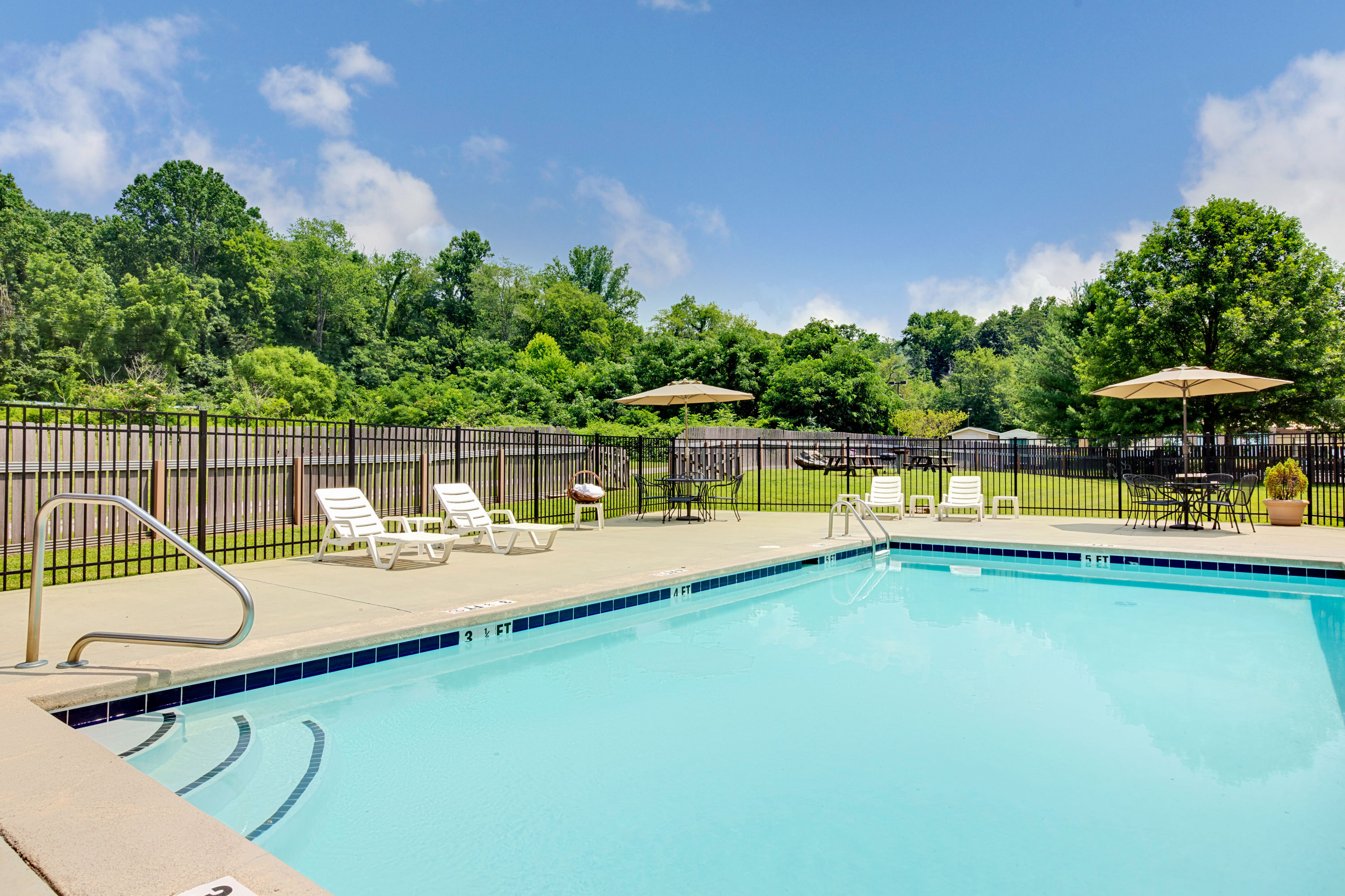 Pool at the Microtel Inn & Suites by Wyndham Cherokee in Cherokee, North Carolina