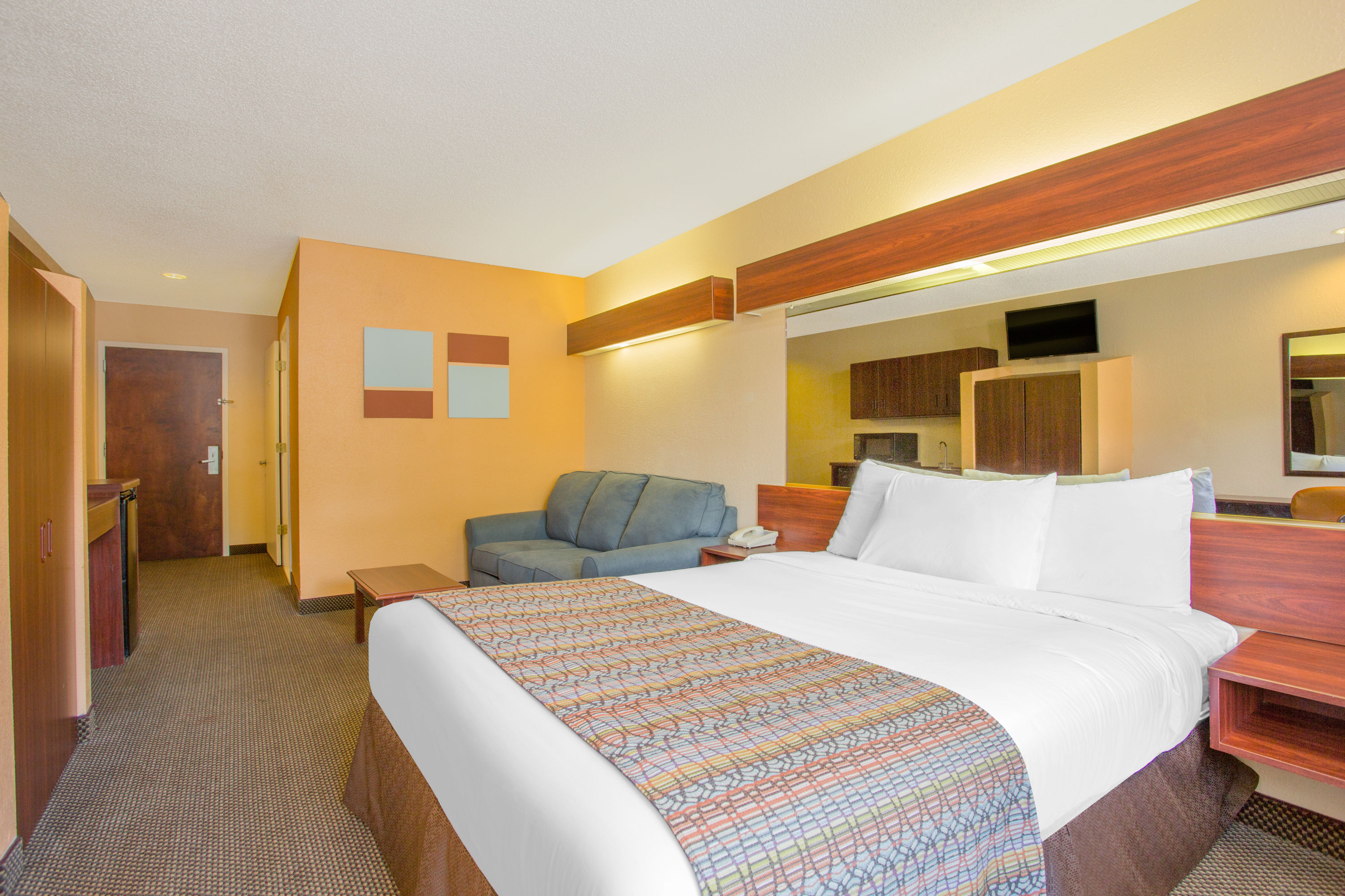 Guest room at the Microtel Inn & Suites by Wyndham Kannapolis/Concord in Kannapolis, North Carolina
