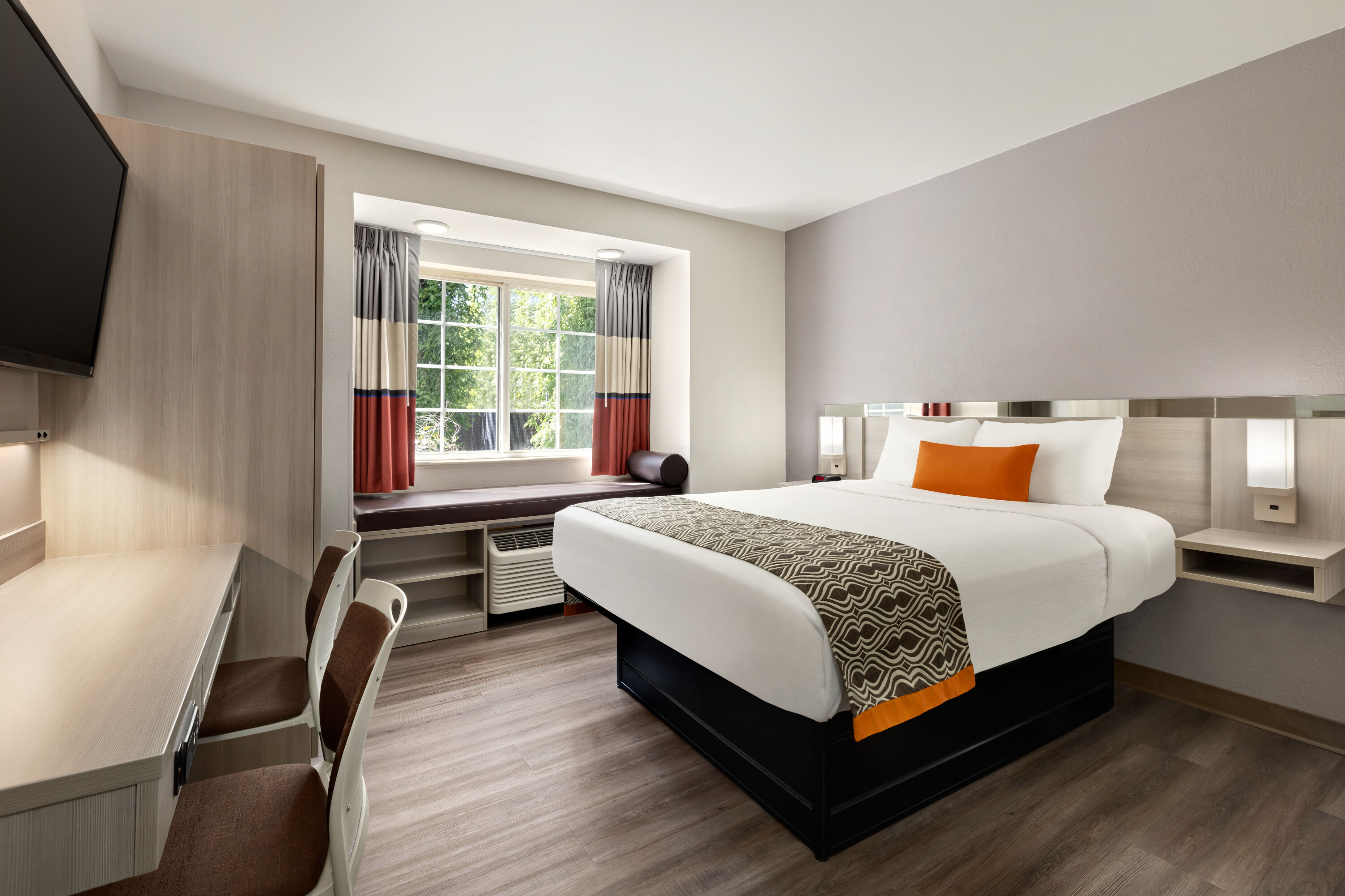 Guest room at the Microtel Inn & Suites by Wyndham Raleigh in Raleigh, North Carolina