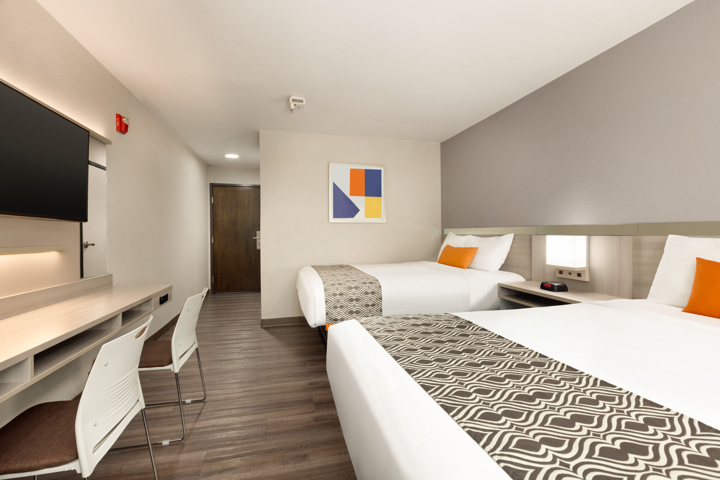 Guest room at the Microtel Inn & Suites by Wyndham Raleigh in Raleigh, North Carolina