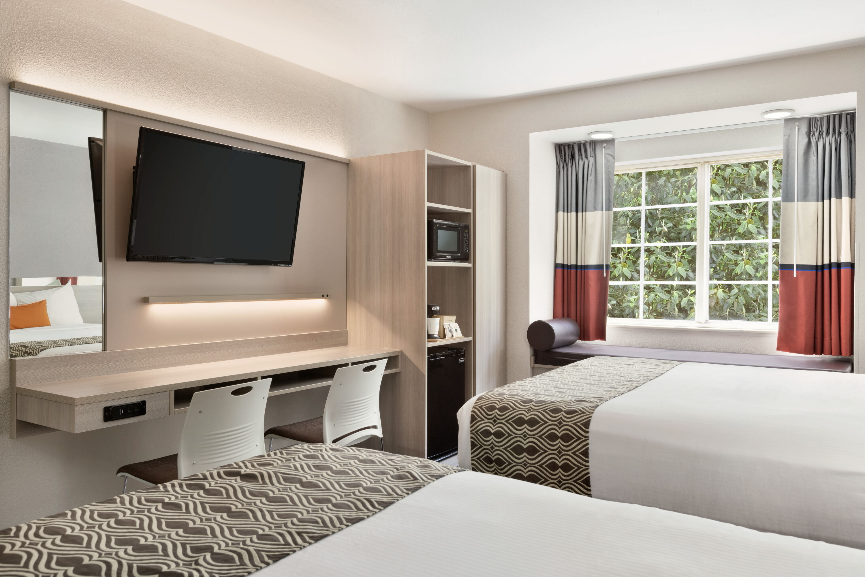 Guest room at the Microtel Inn & Suites by Wyndham Raleigh in Raleigh, North Carolina