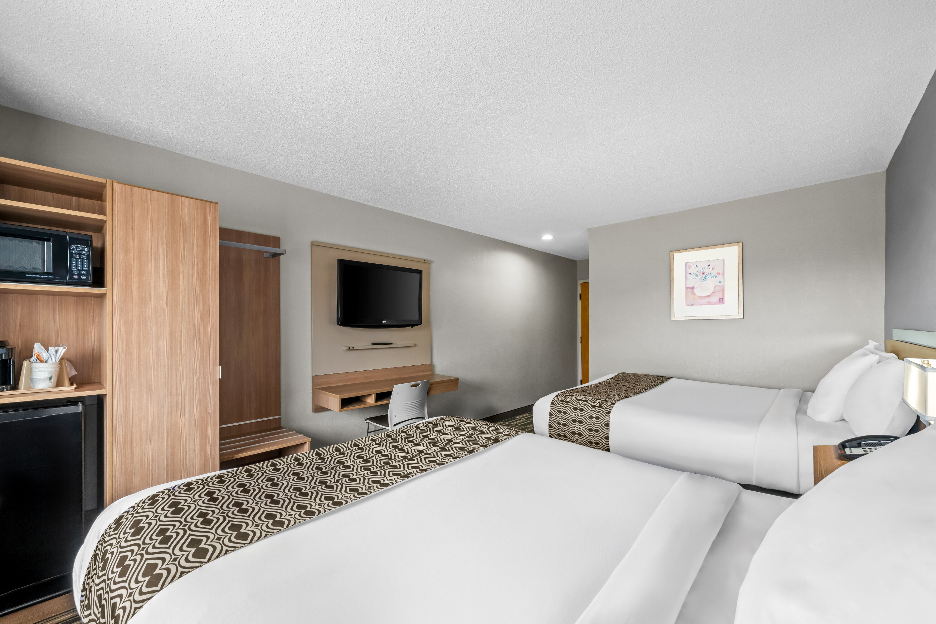 Double bed guest room at the Microtel Inn & Suites by Wyndham Statesville in Statesville, North Carolina