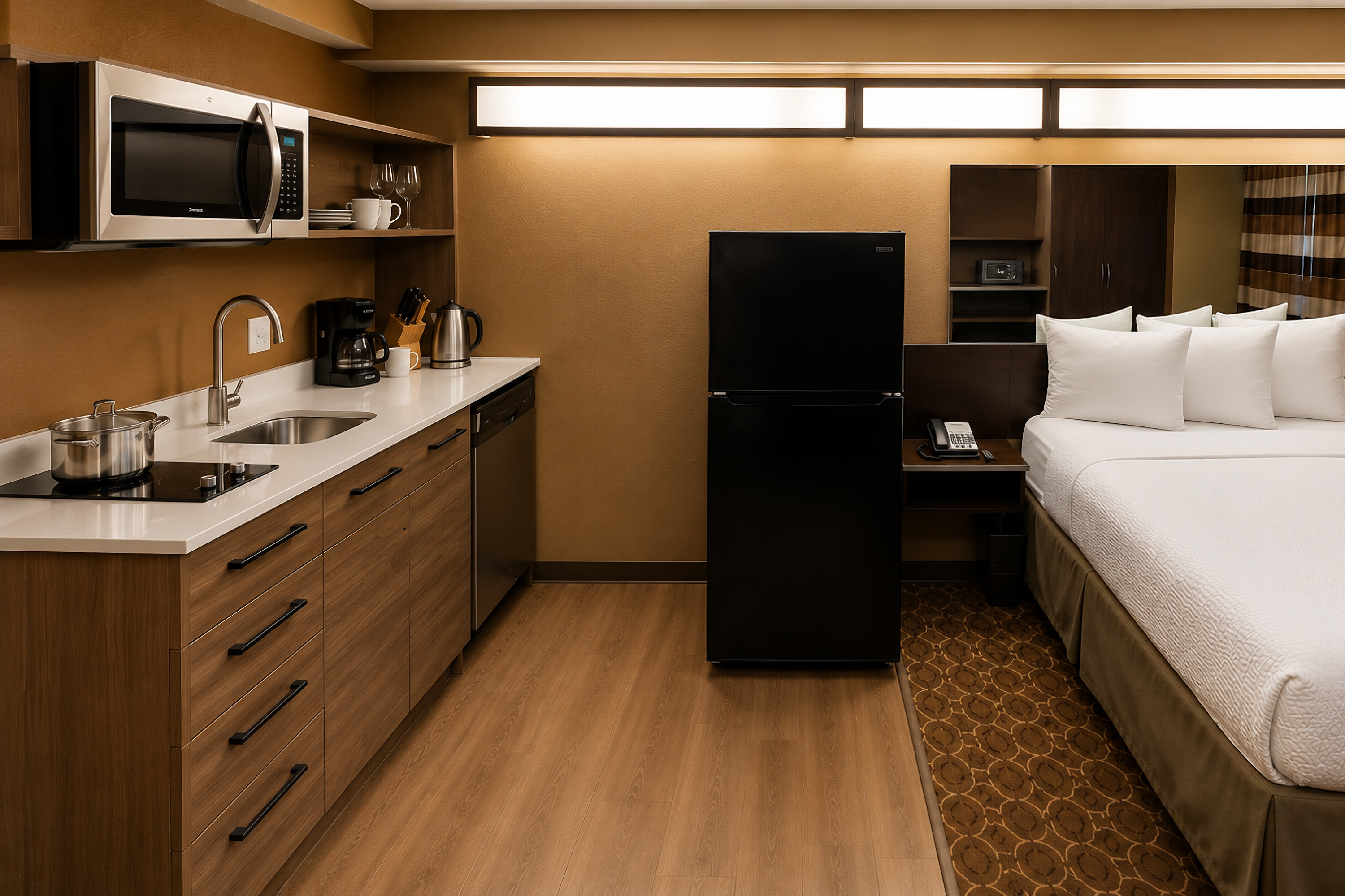Guest room at the Microtel Inn & Suites by Wyndham Williston in Williston, North Dakota