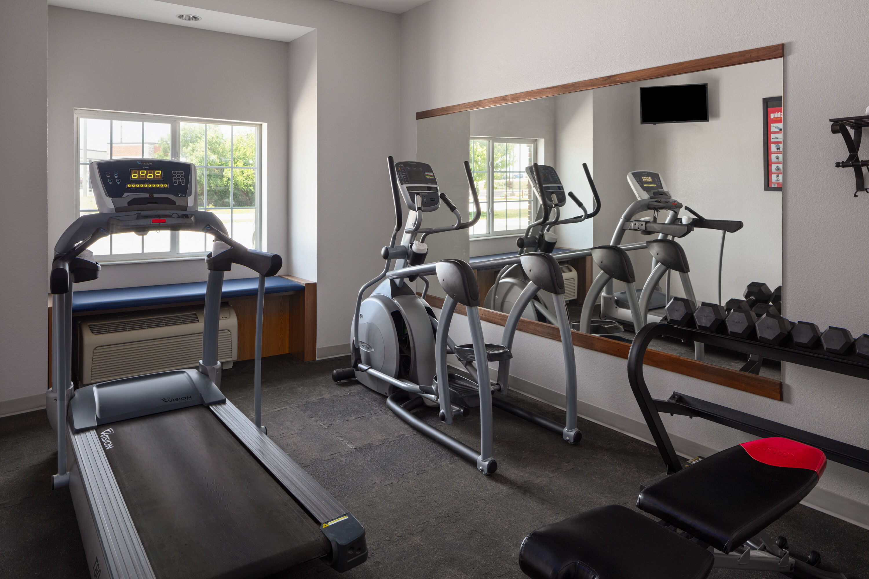 Fitness room at Microtel Inn & Suites by Wyndham Kearney in Kearney, Nebraska