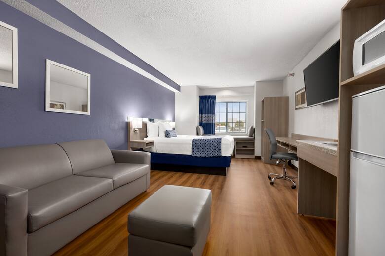 Guest room at the Microtel Inn & Suites by Wyndham Lincoln in Lincoln, Nebraska