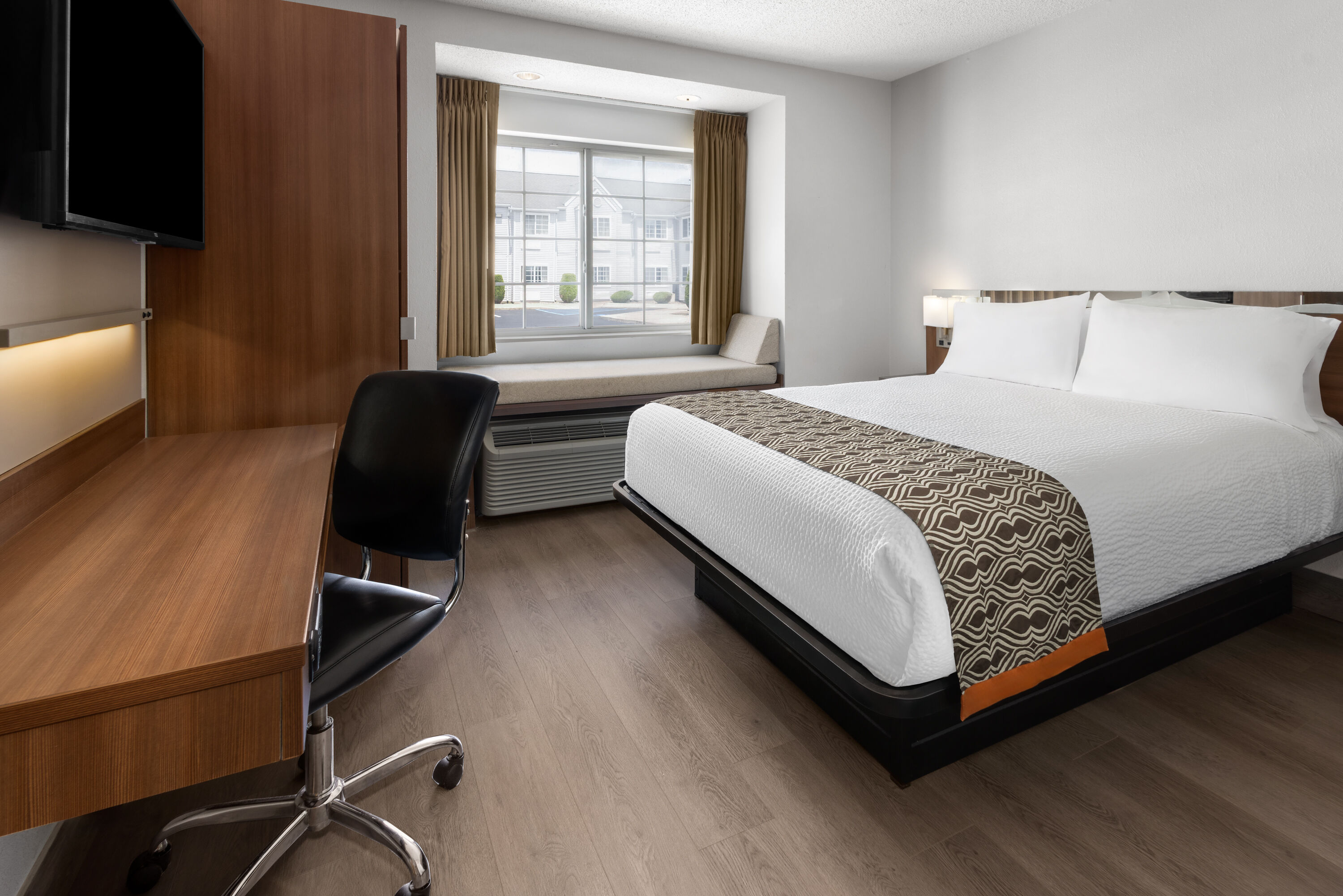 Guest room at the Microtel Inn by Wyndham Albany Airport in Latham, New York