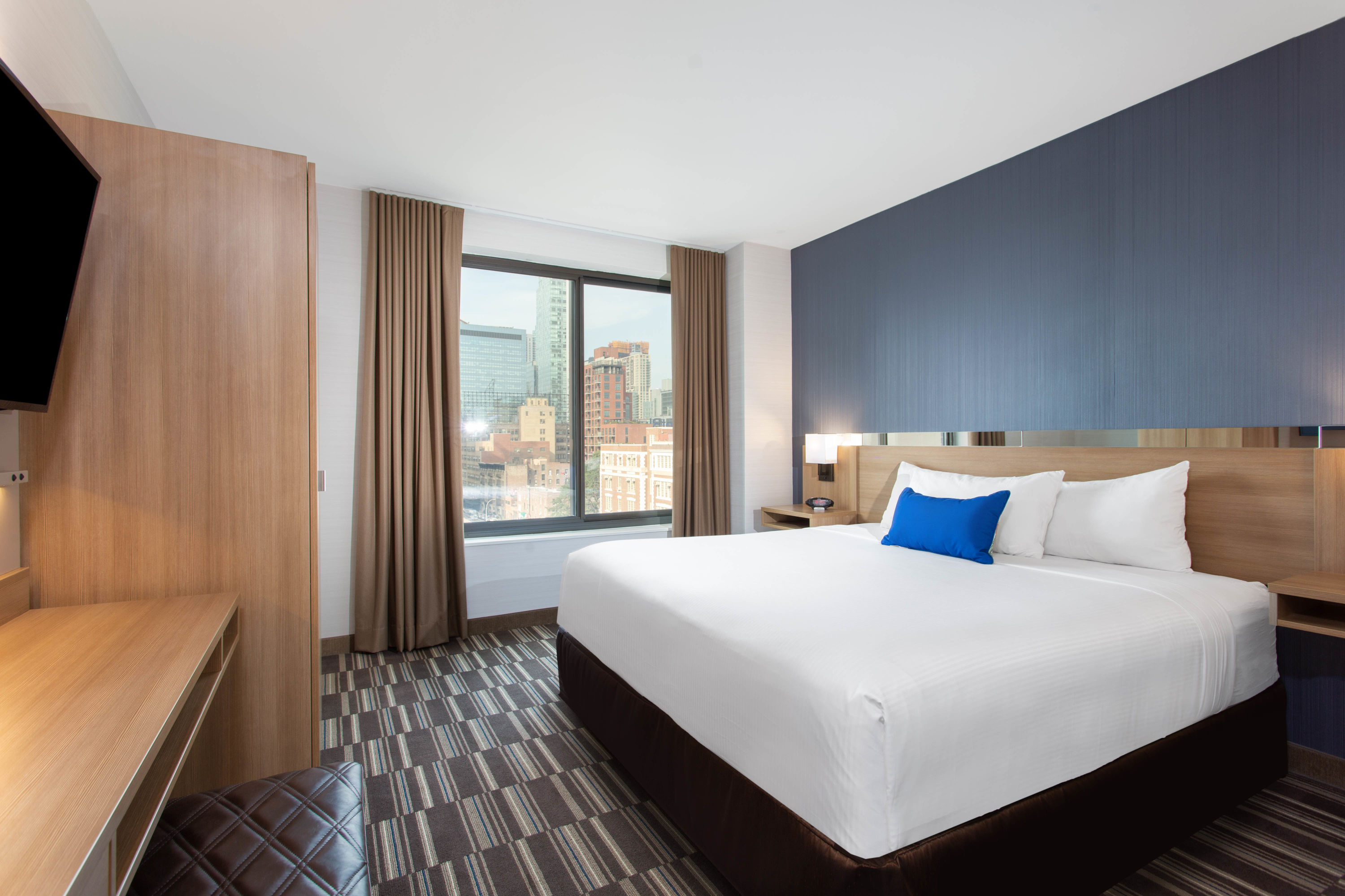 Guest room at the Microtel Inn by Wyndham Long Island City in Long Island City, New York