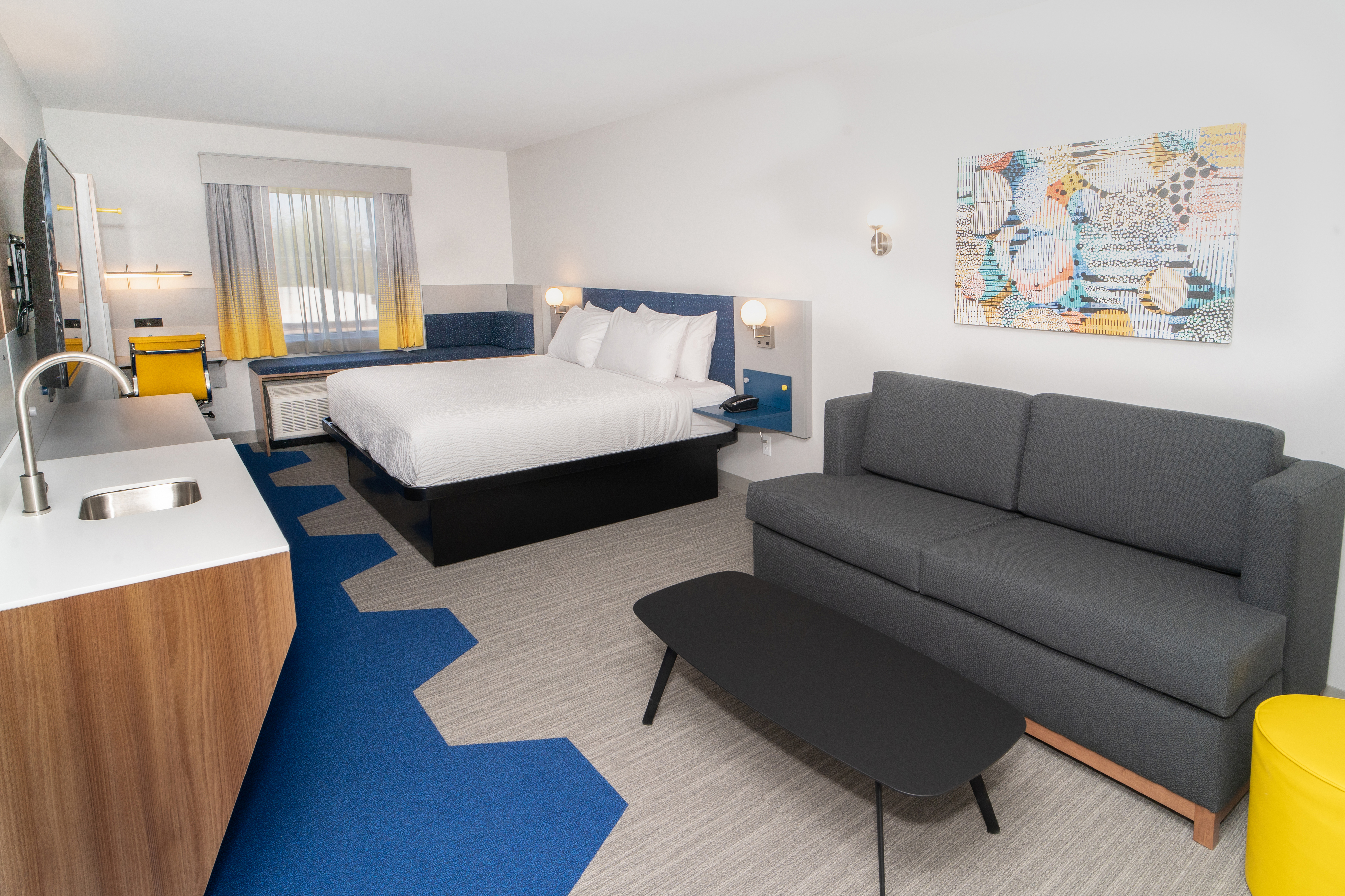Guest room at the Microtel Inn & Suites by Wyndham Newark NY in Newark, New York