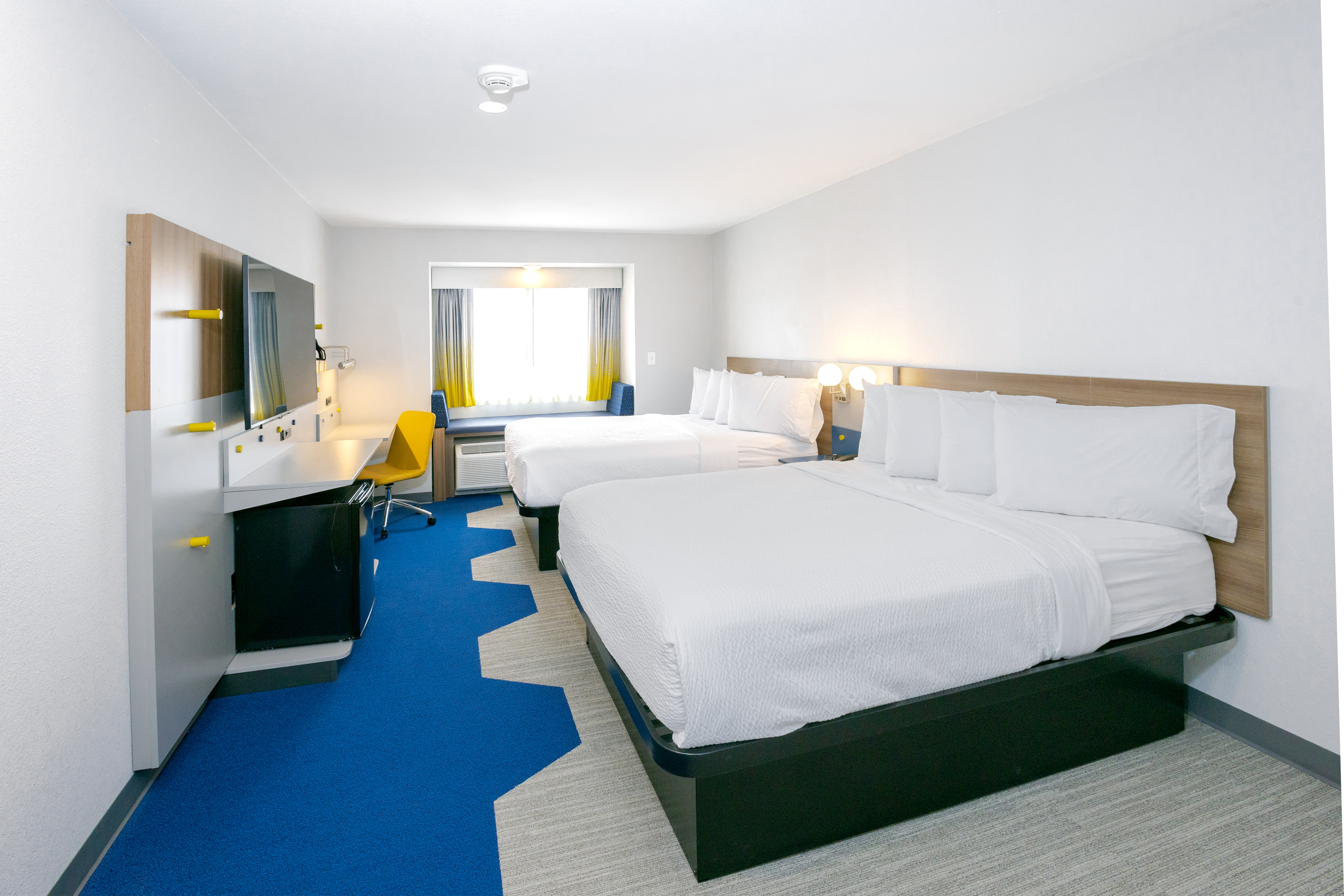 Guest room at the Microtel Inn & Suites by Wyndham Wellsville in Wellsville, New York