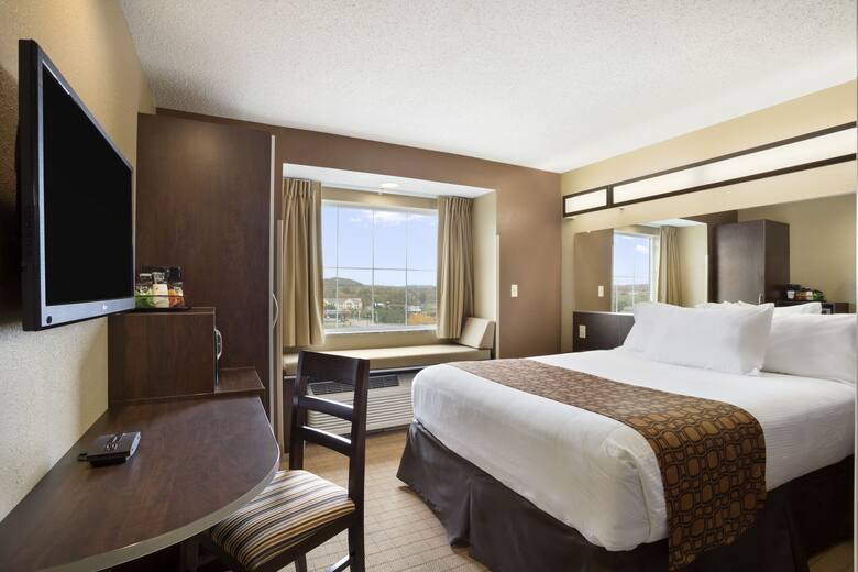Guest room at the Microtel Inn & Suites by Wyndham Cambridge in Cambridge, Ohio