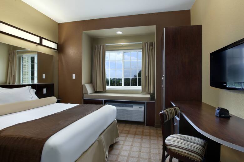 Guest room at the Microtel Inn & Suites by Wyndham Carrollton in Carrollton, Ohio