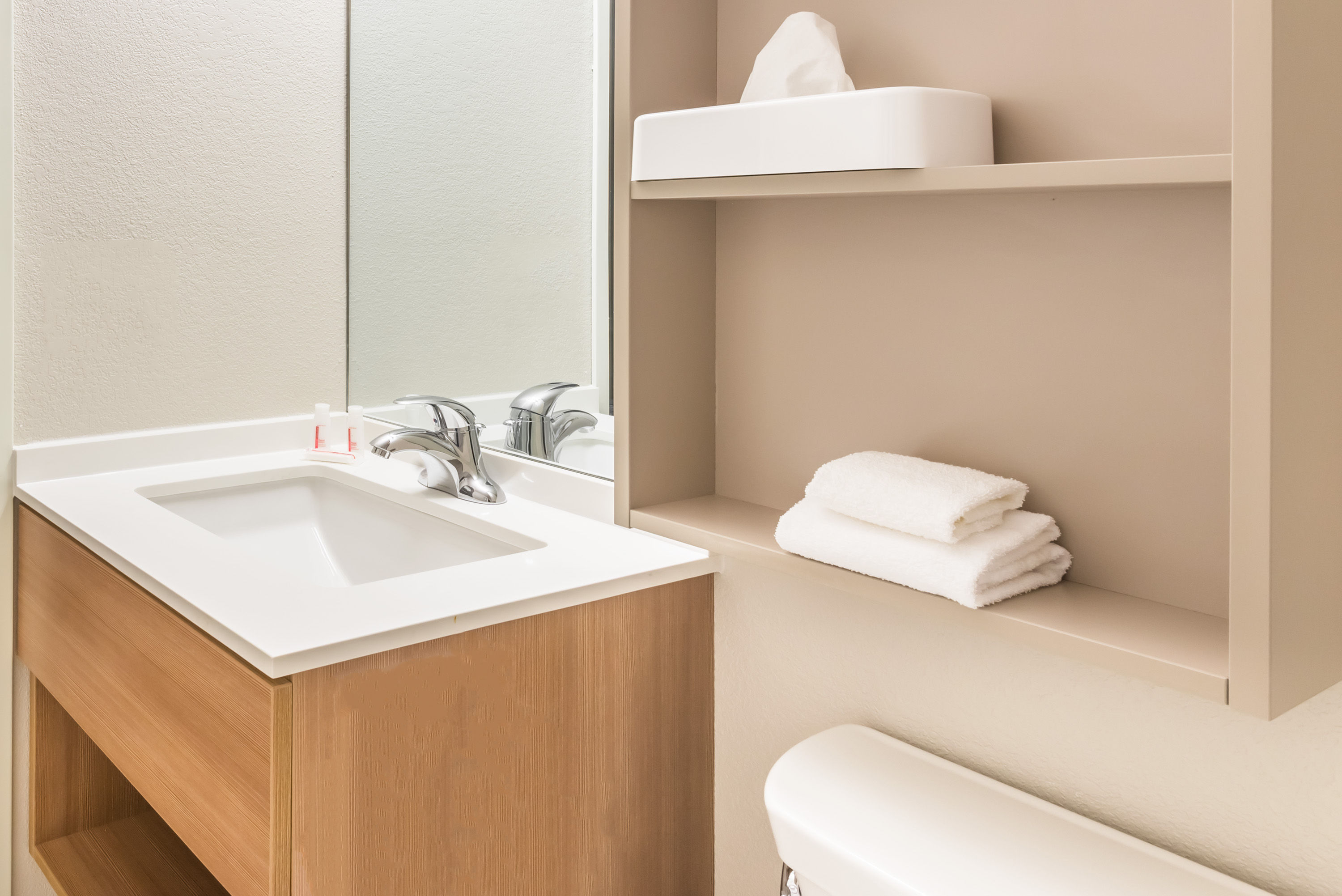 Guest room at the Microtel Inn & Suites by Wyndham Beaver Falls in Beaver Falls, Pennsylvania