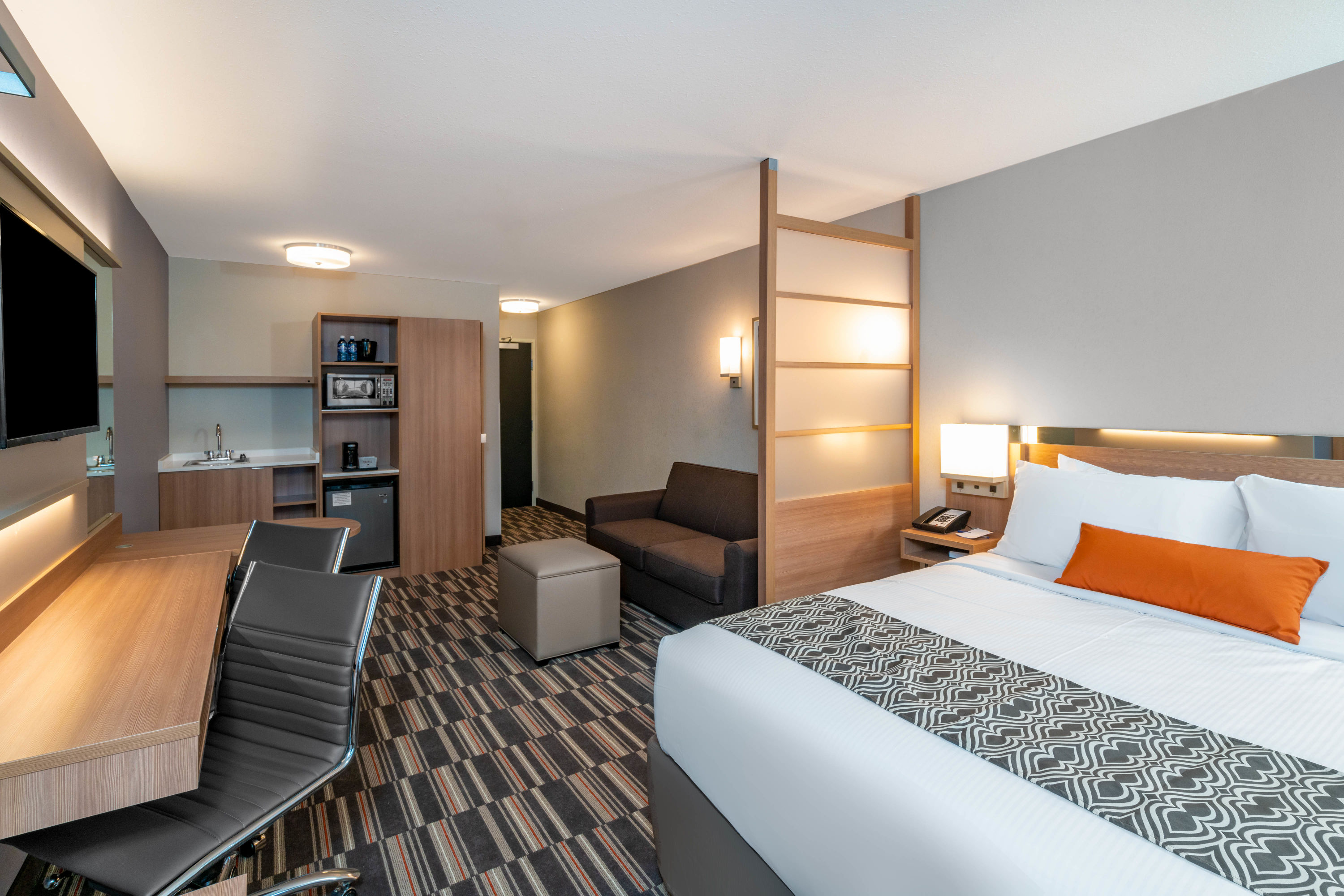 Guest room at the Microtel Inn & Suites by Wyndham Carlisle in Carlisle, Pennsylvania