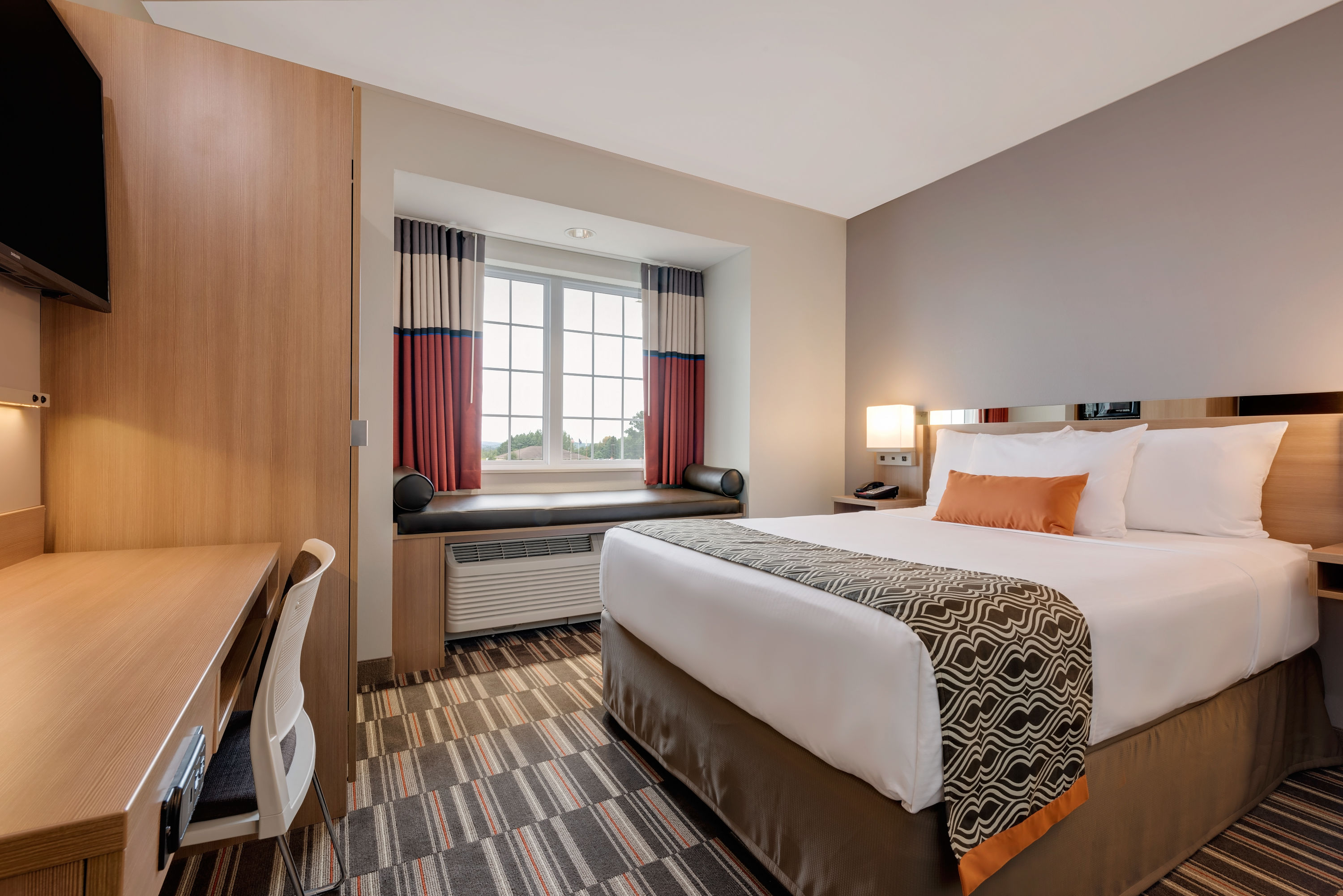 Guest room at the Microtel Inn & Suites by Wyndham Clarion in Clarion, Pennsylvania