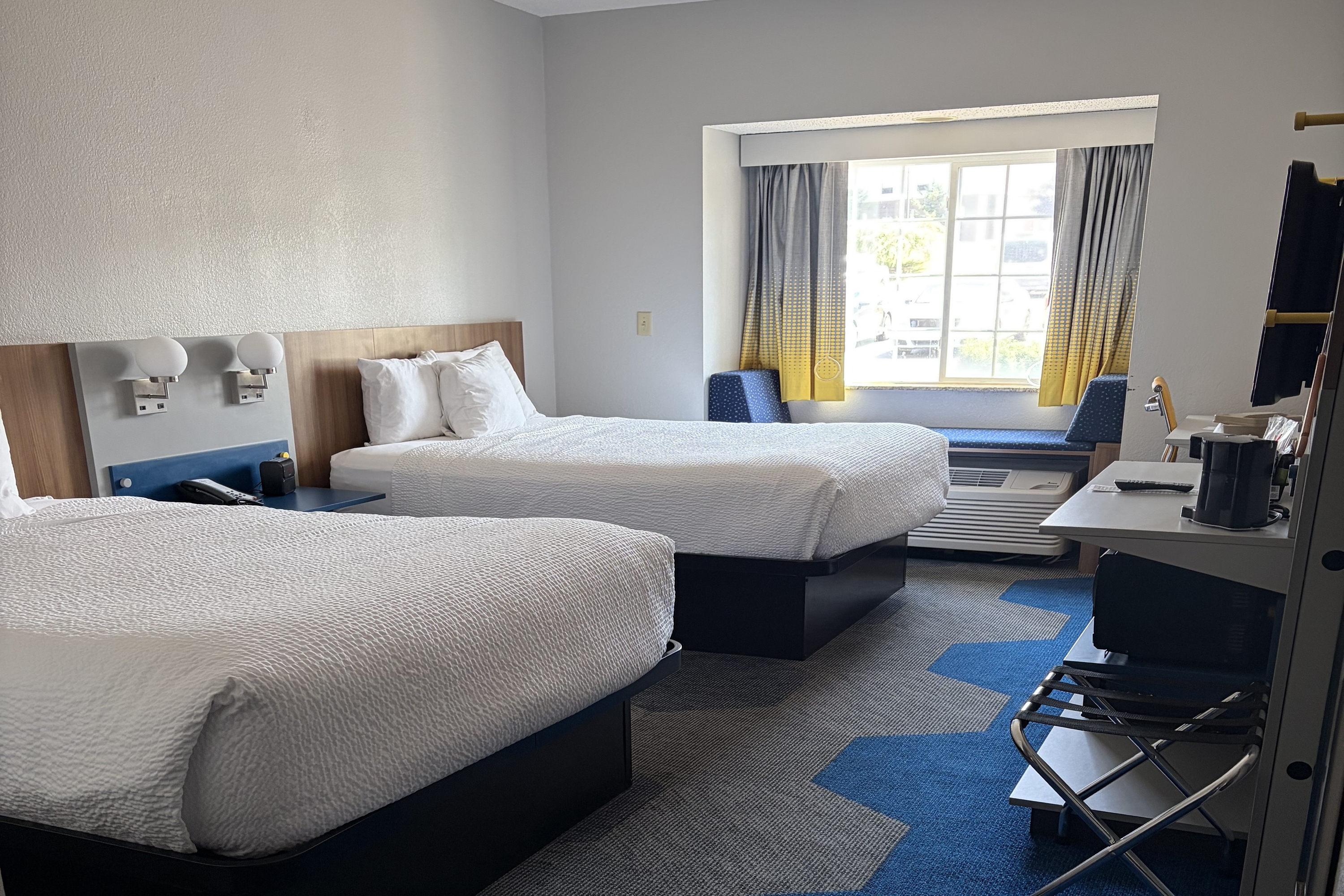 Guest room at the Microtel Inn & Suites by Wyndham Mansfield in Mansfield, Pennsylvania