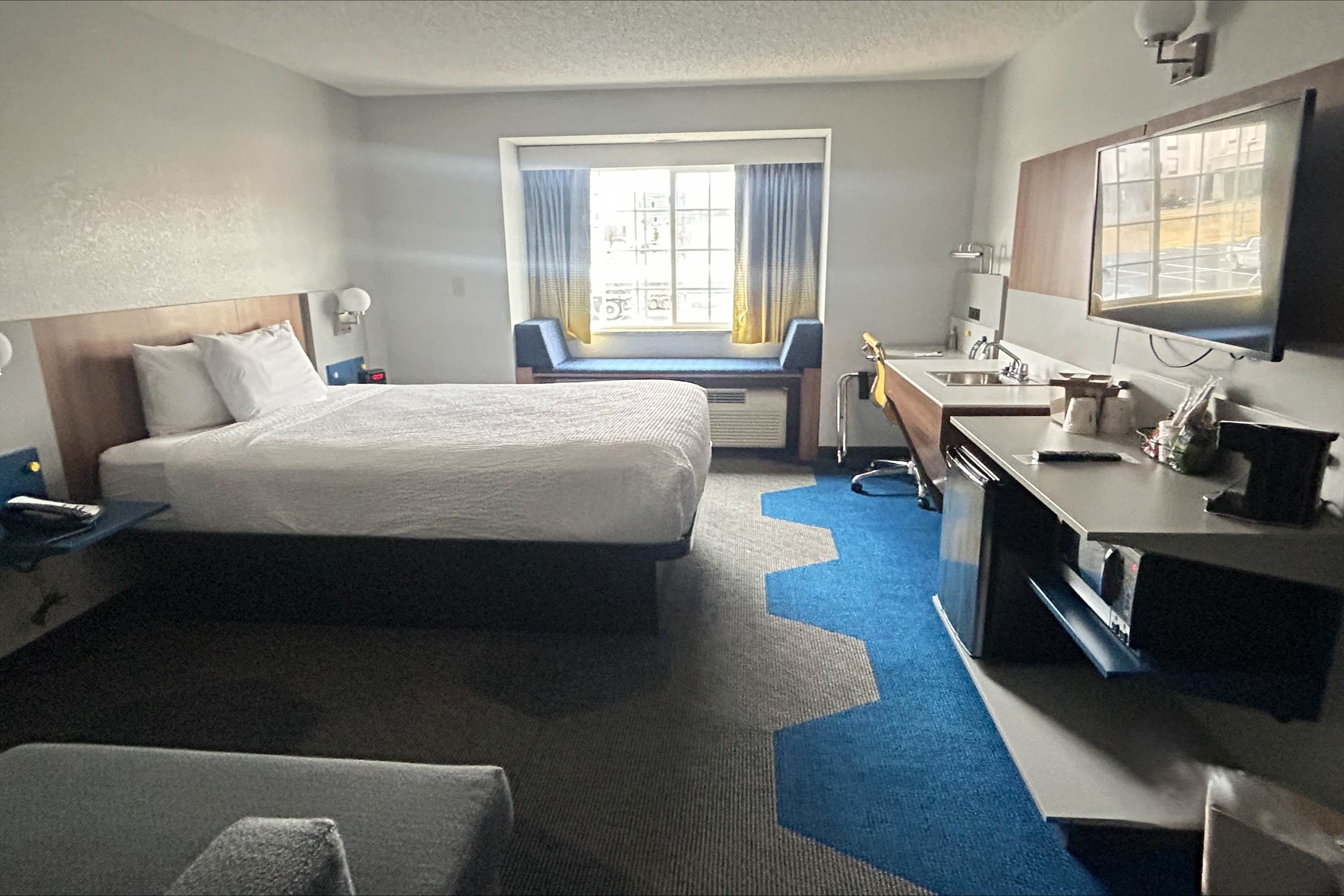 Guest room at the Microtel Inn & Suites by Wyndham Mansfield in Mansfield, Pennsylvania