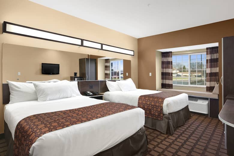 Guest room at the Microtel Inn & Suites by Wyndham Sayre in Sayre, Pennsylvania