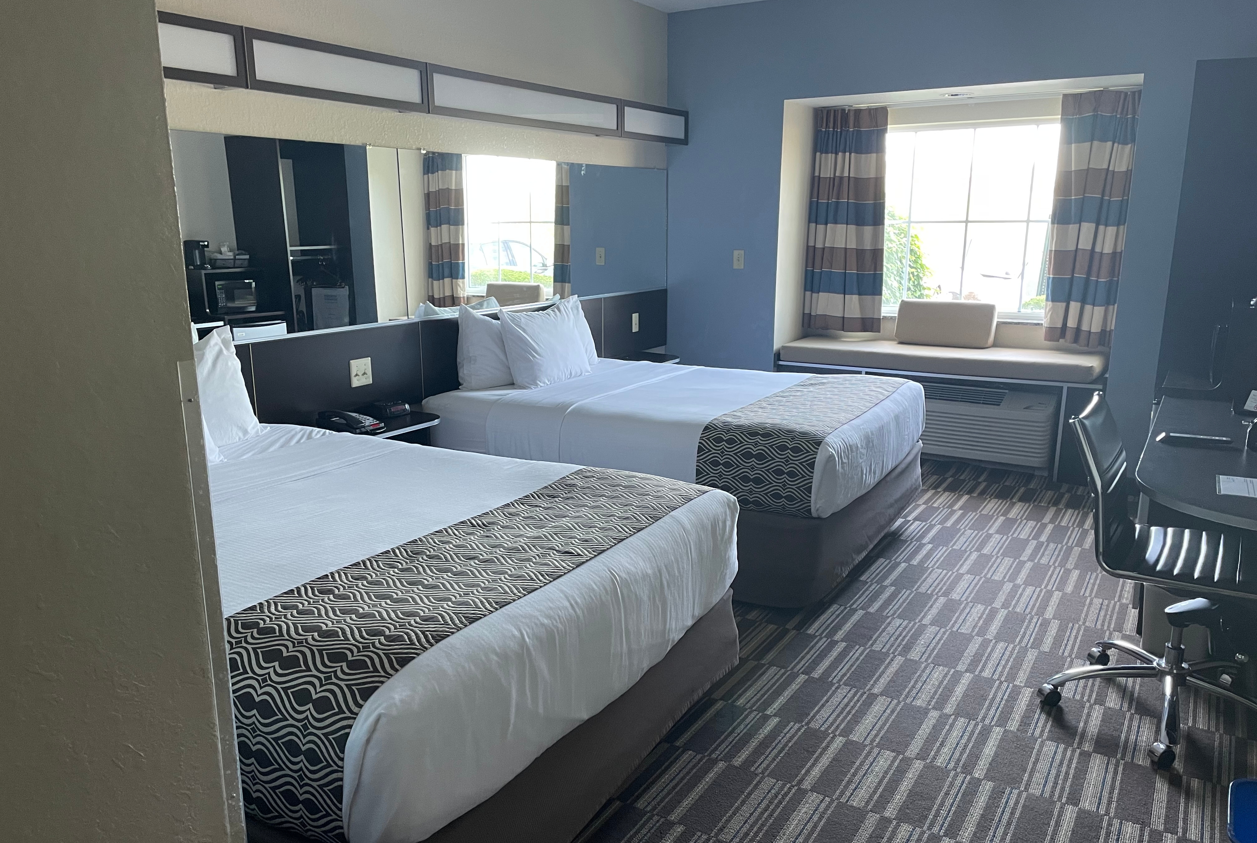 Guest room at the Microtel Inn & Suites by Wyndham Waynesburg in Waynesburg, Pennsylvania