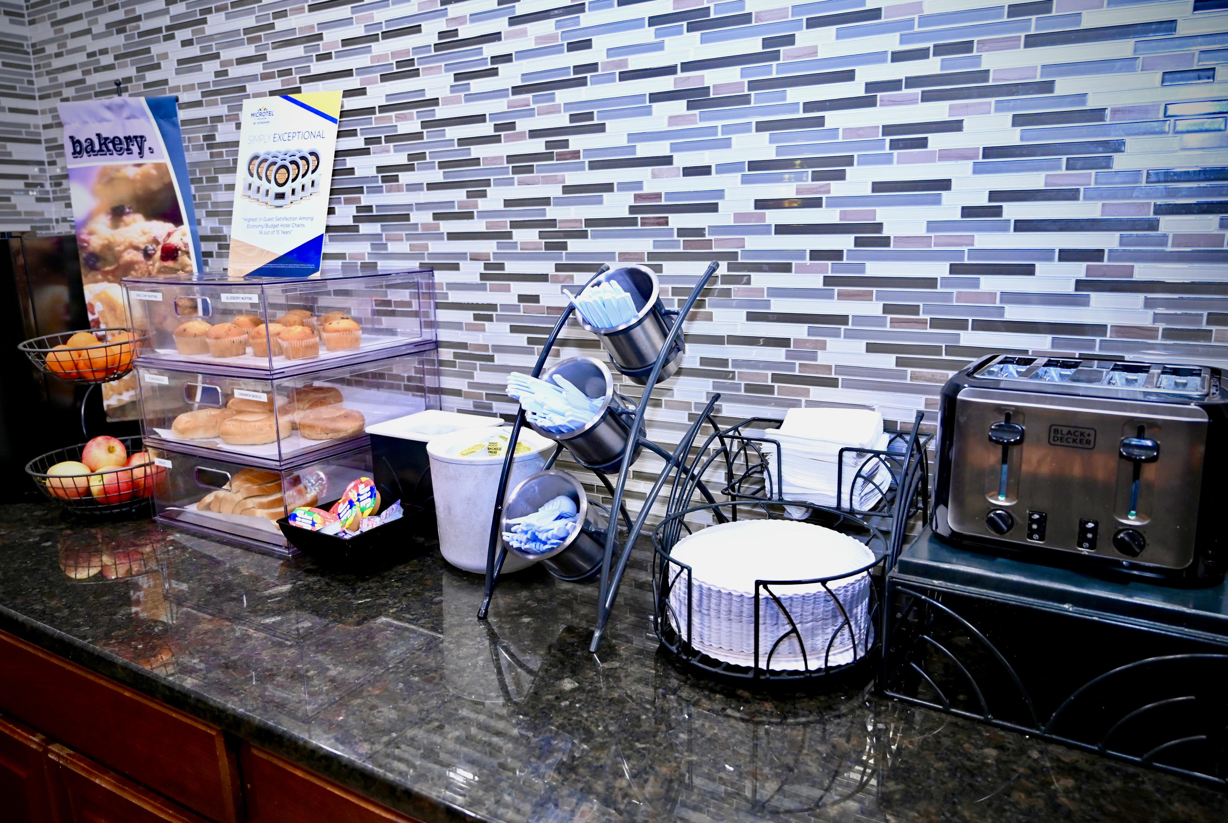 Microtel Inn & Suites by Wyndham Murfreesboro restaurant breakfast area close up in Murfreesboro, Tennessee