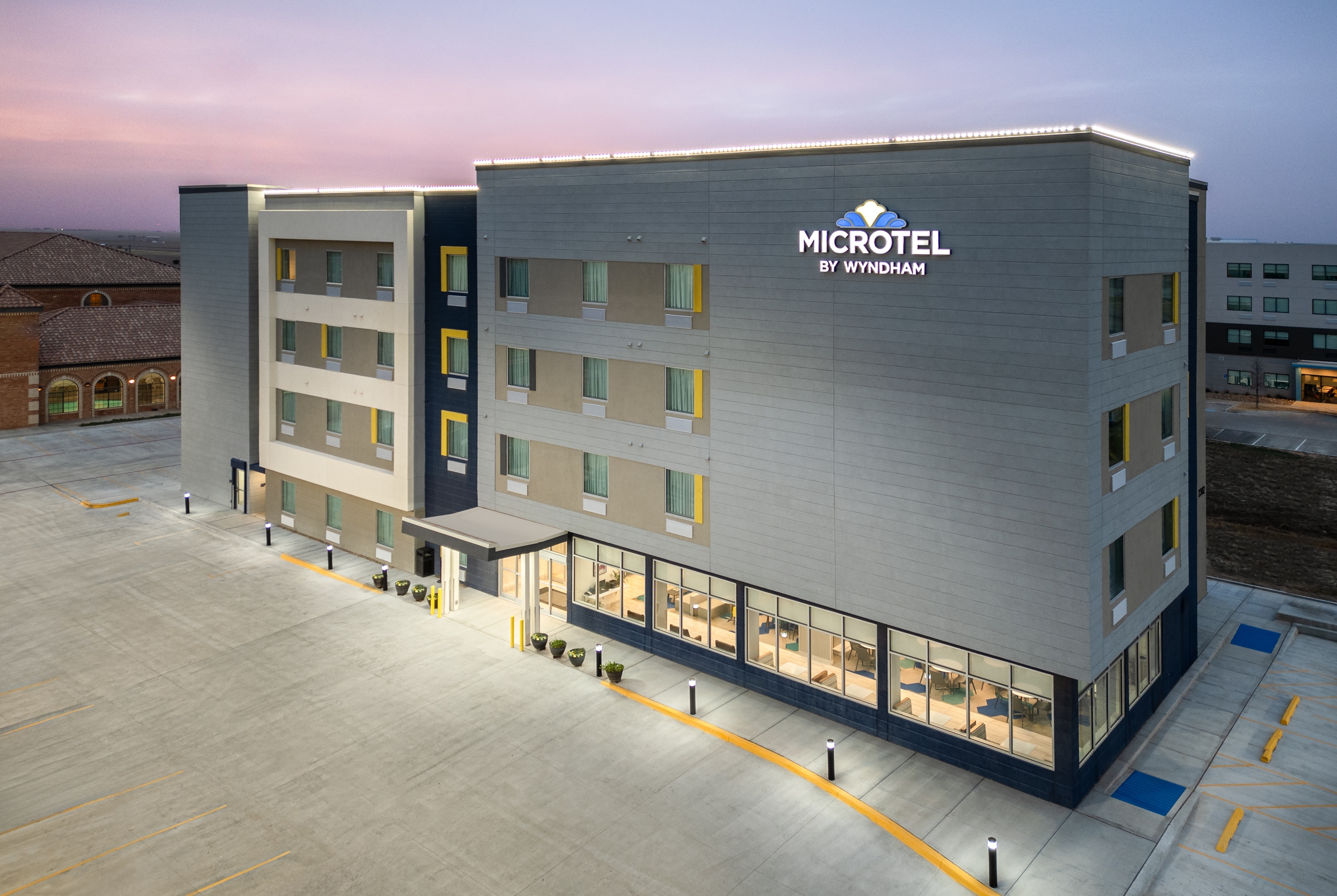 Exterior of Microtel Inn & Suites by Wyndham Amarillo West hotel in Amarillo, Texas