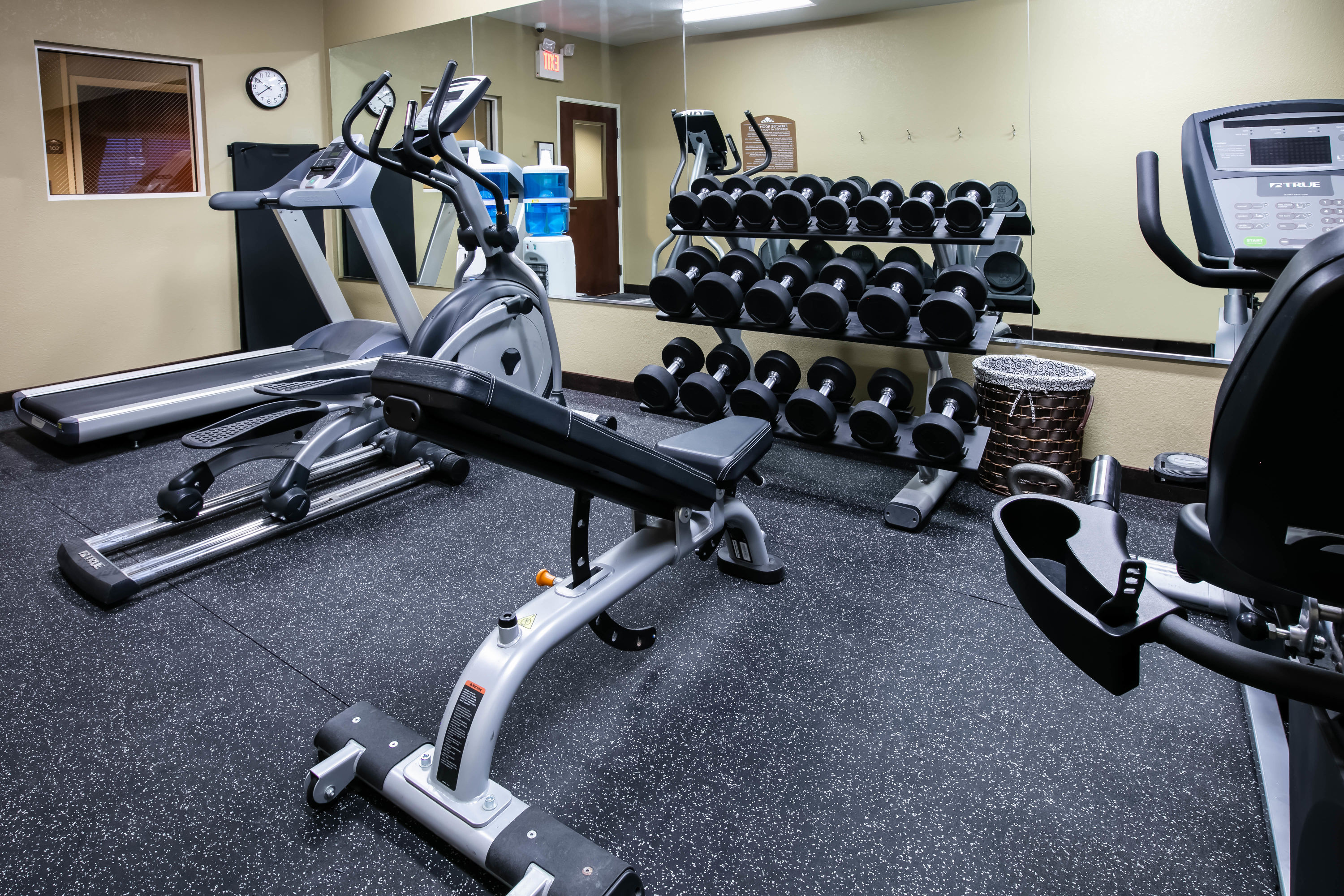 Fitness room at Microtel Inn & Suites By Wyndham Pecos in Pecos, Texas