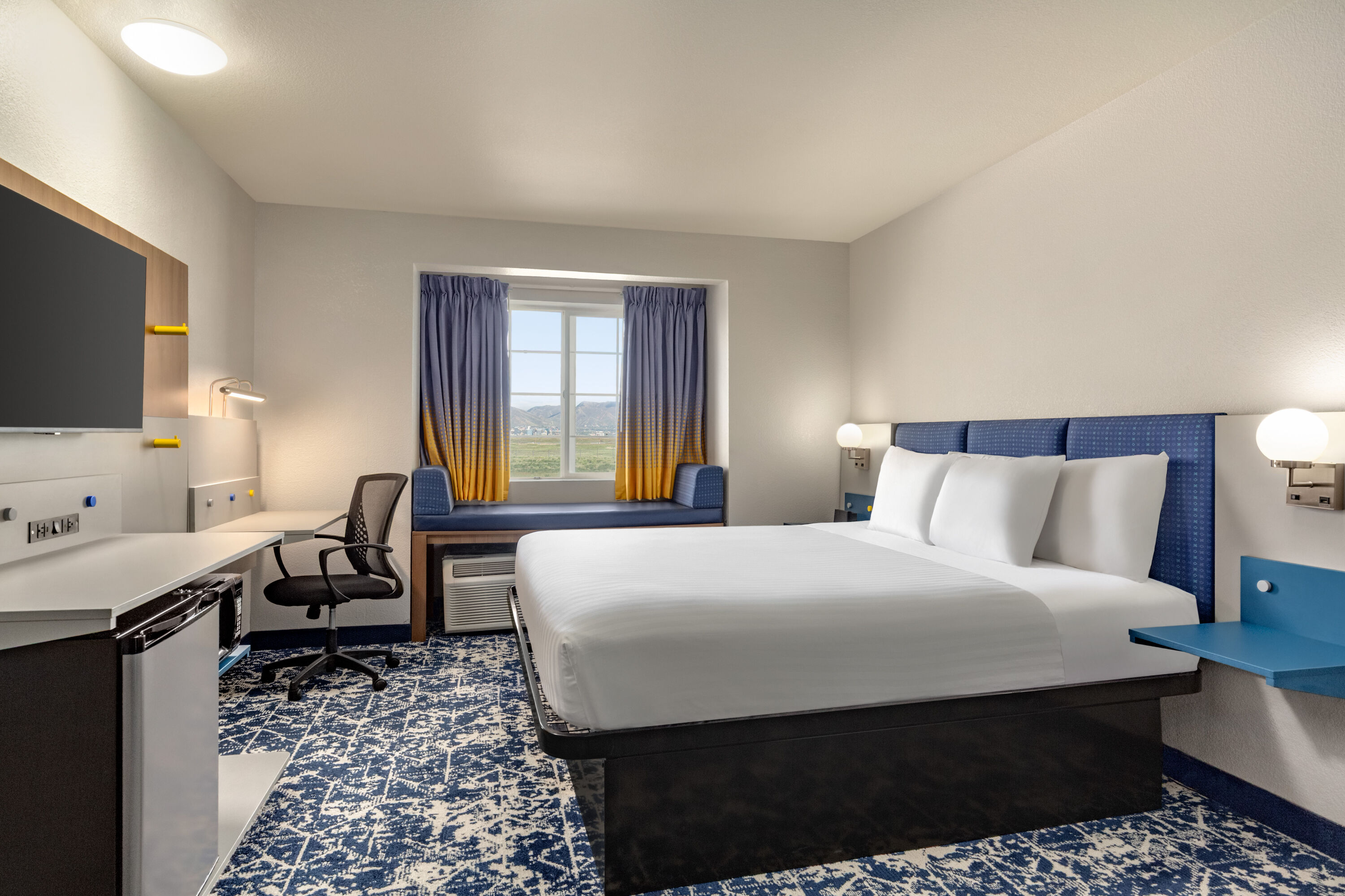 Guest room at the Microtel Inn & Suites by Wyndham Salt Lake City Airport in Salt Lake City, Utah