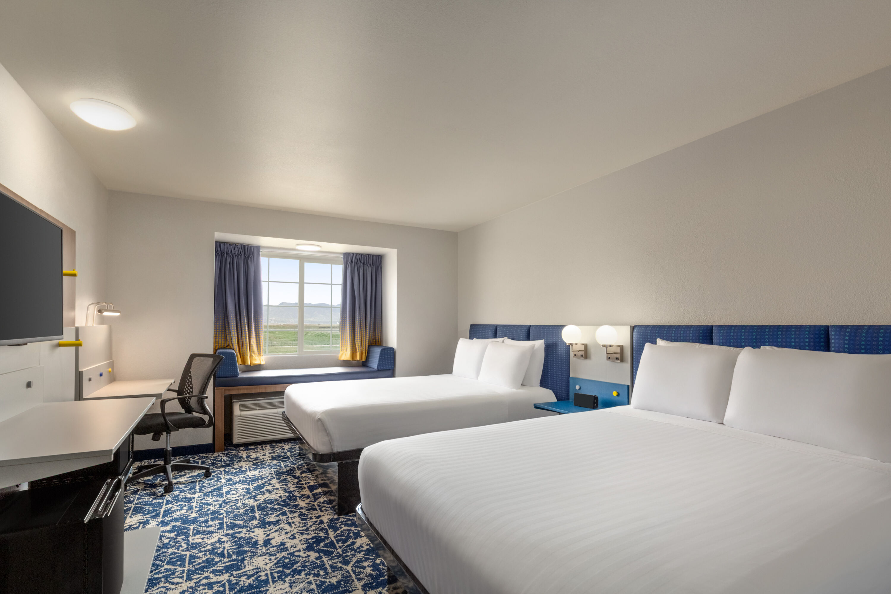Guest room at the Microtel Inn & Suites by Wyndham Salt Lake City Airport in Salt Lake City, Utah