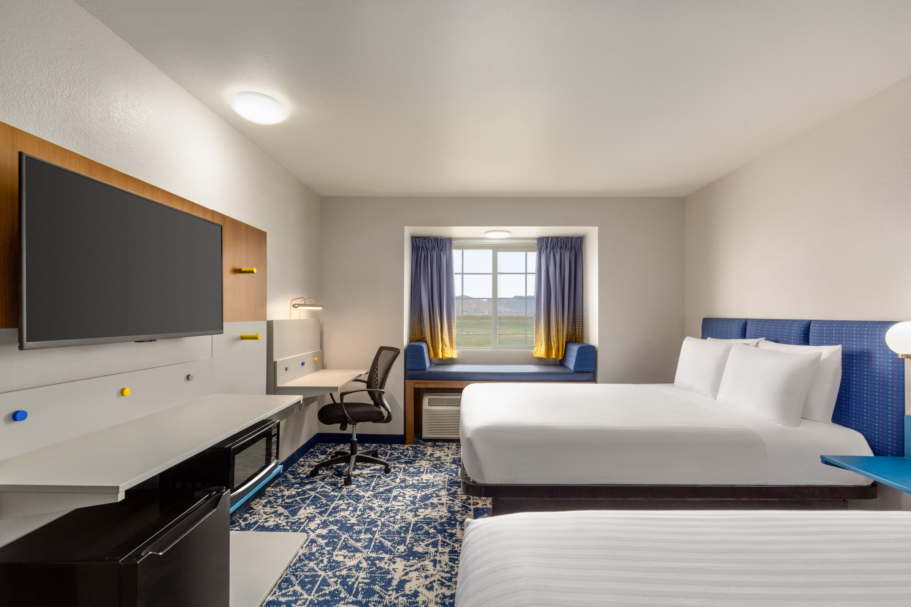 Guest room at the Microtel Inn & Suites by Wyndham Salt Lake City Airport in Salt Lake City, Utah