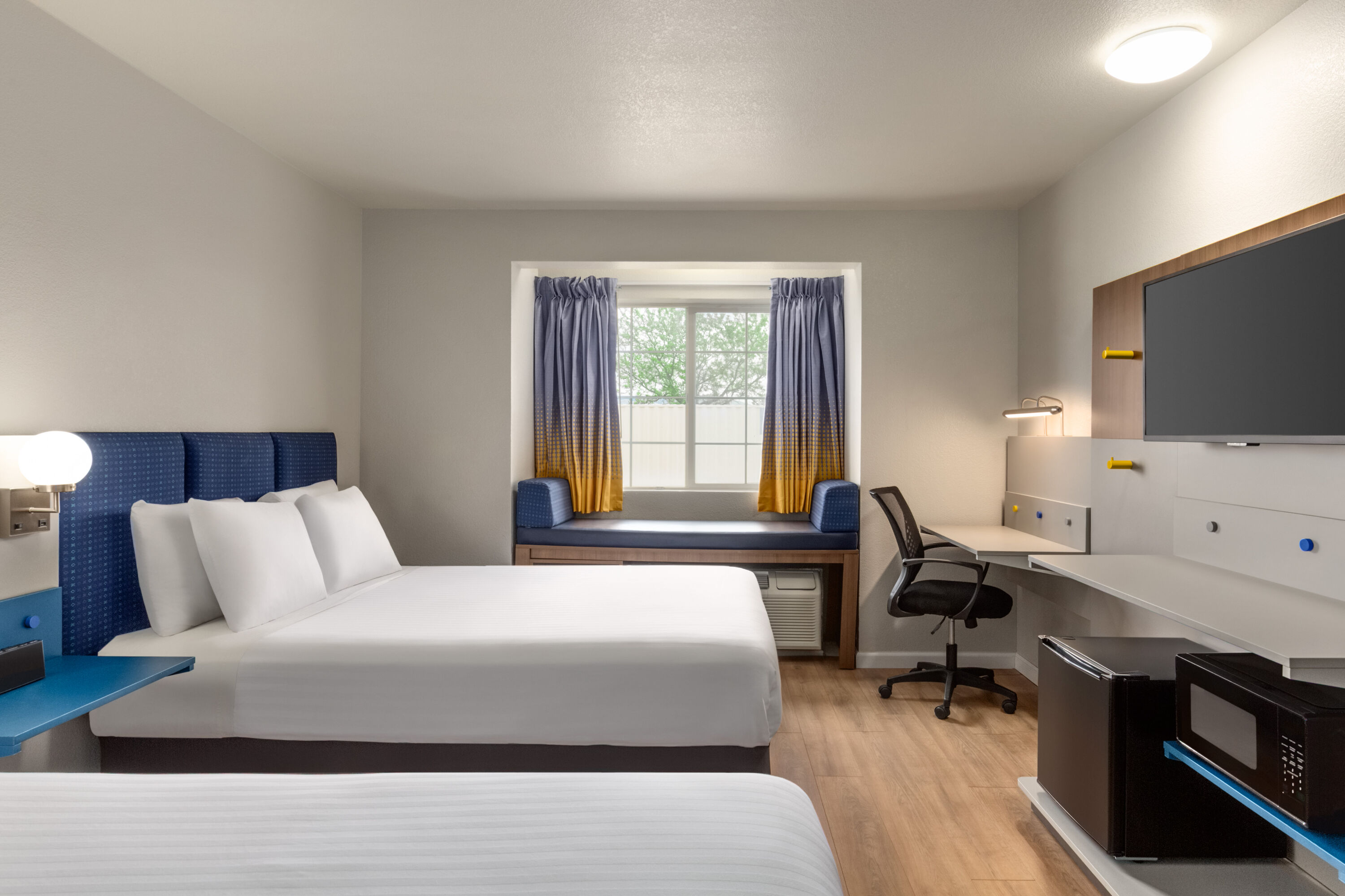 Guest room at the Microtel Inn & Suites by Wyndham Salt Lake City Airport in Salt Lake City, Utah