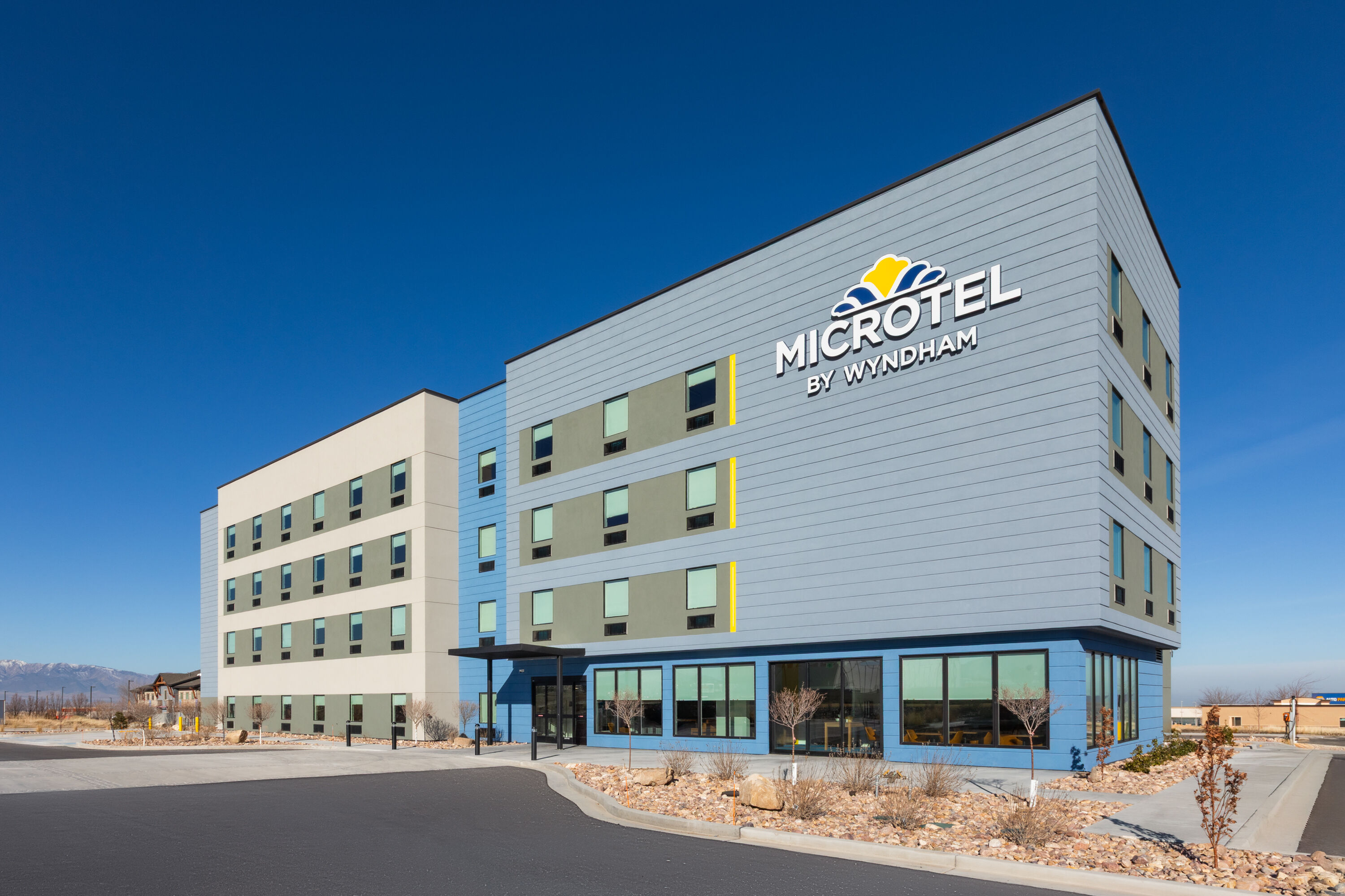 Exterior Day Image of Microtel Inn & Suites by Wyndham Tooele hotel in Tooele, Utah