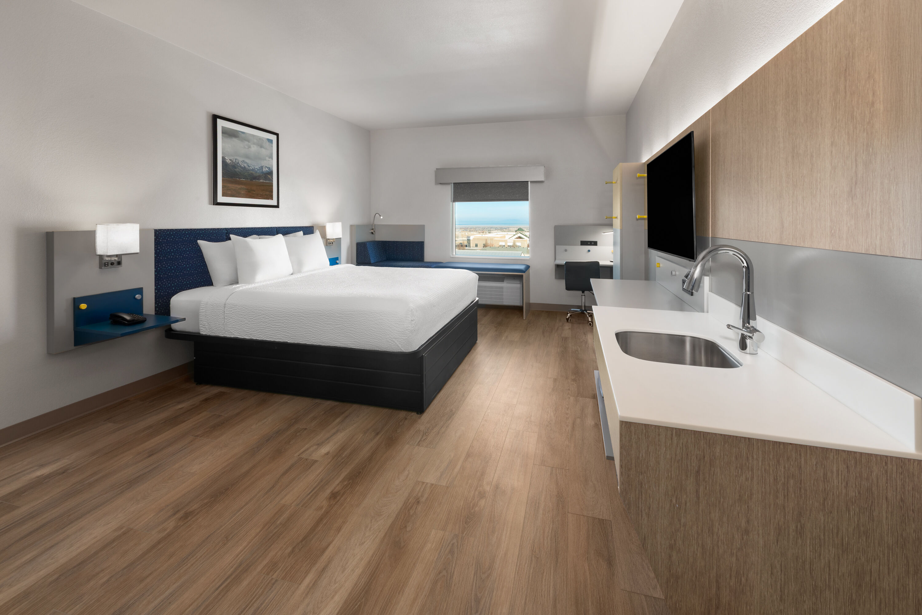 Guest room at the Microtel Inn & Suites by Wyndham Tooele in Tooele, Utah