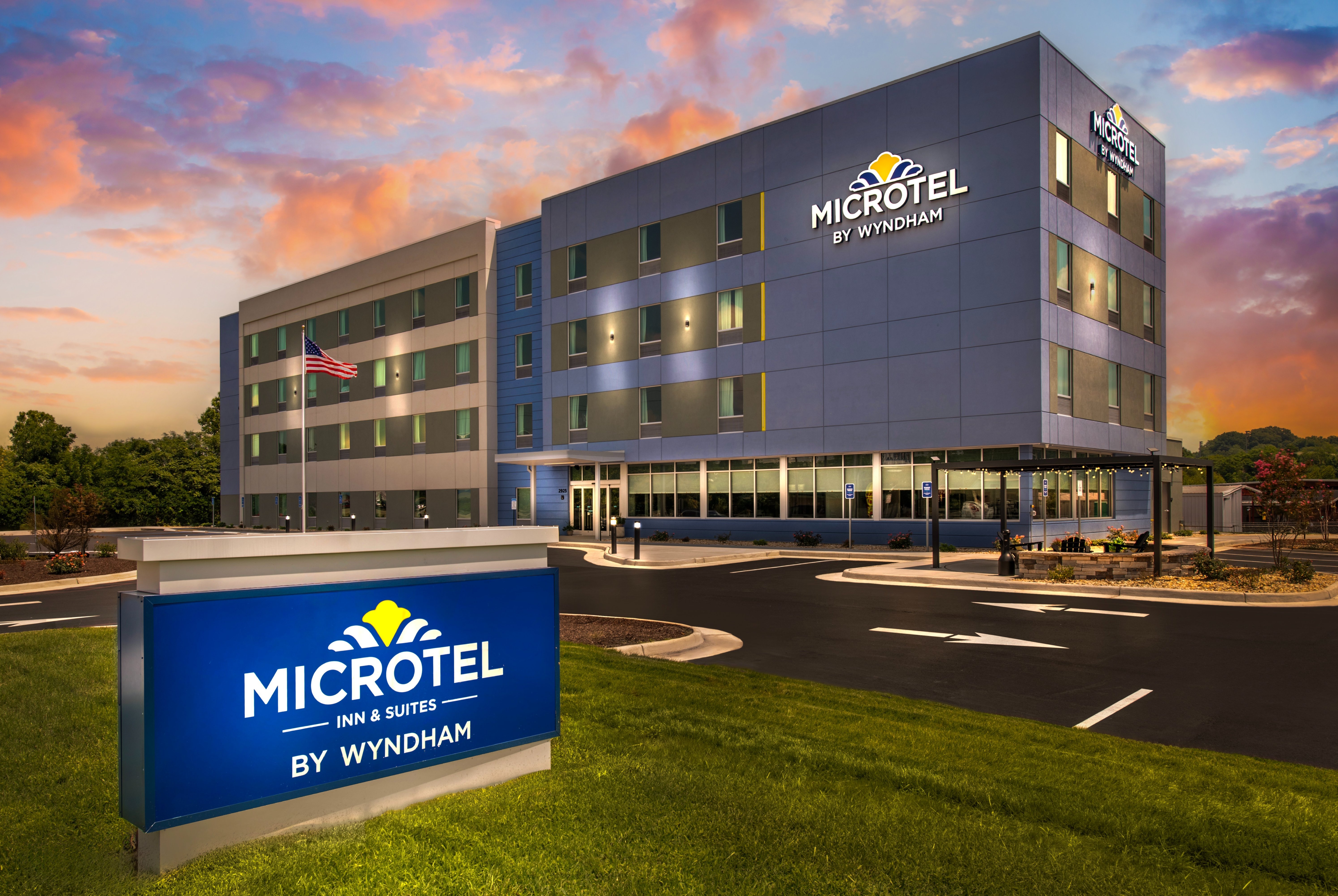 Exterior of Microtel Inn & Suites by Wyndham Danville VA hotel in Danville, Virginia