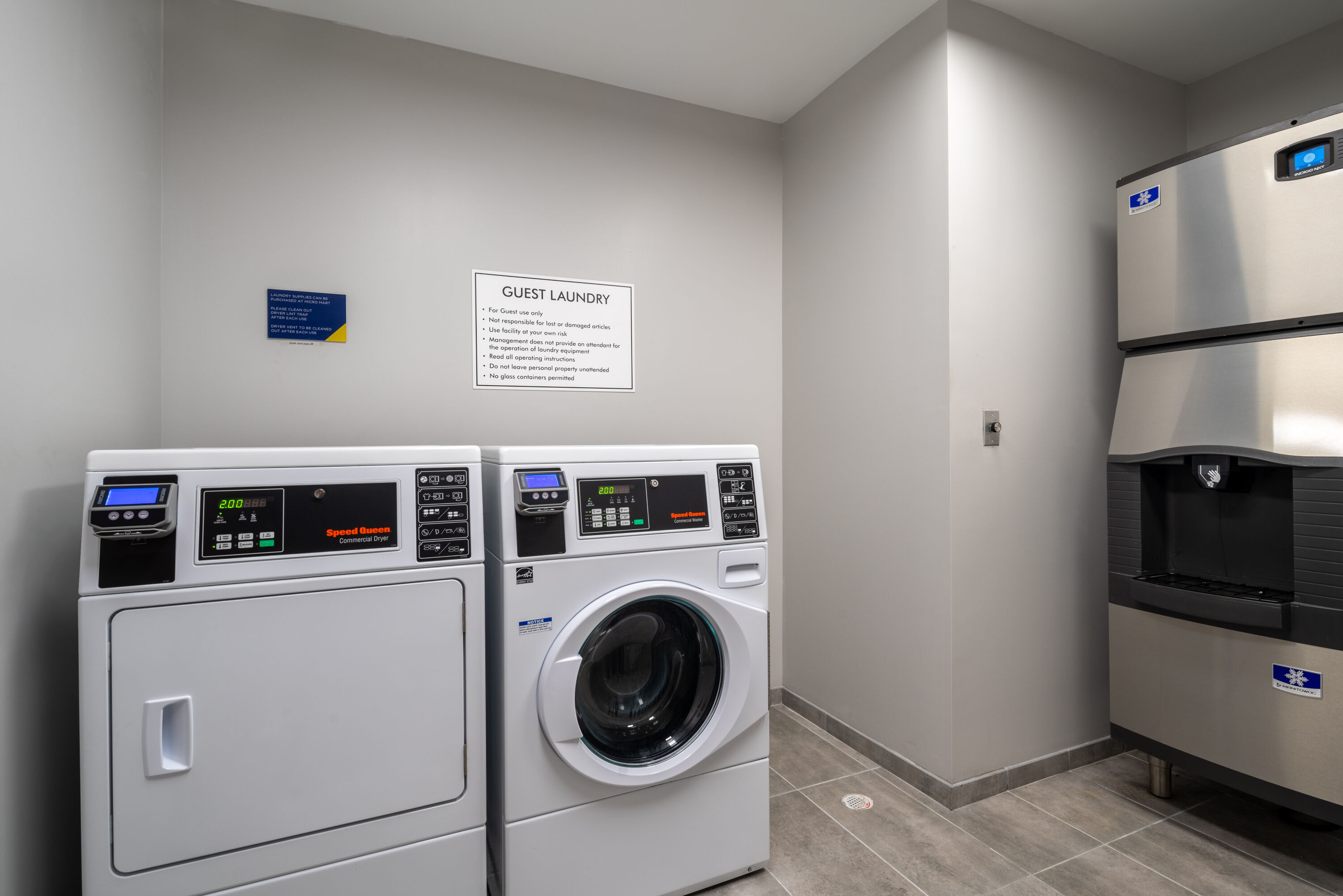 Laundry facilities at Microtel Inn & Suites by Wyndham Winchester in Winchester, Virginia