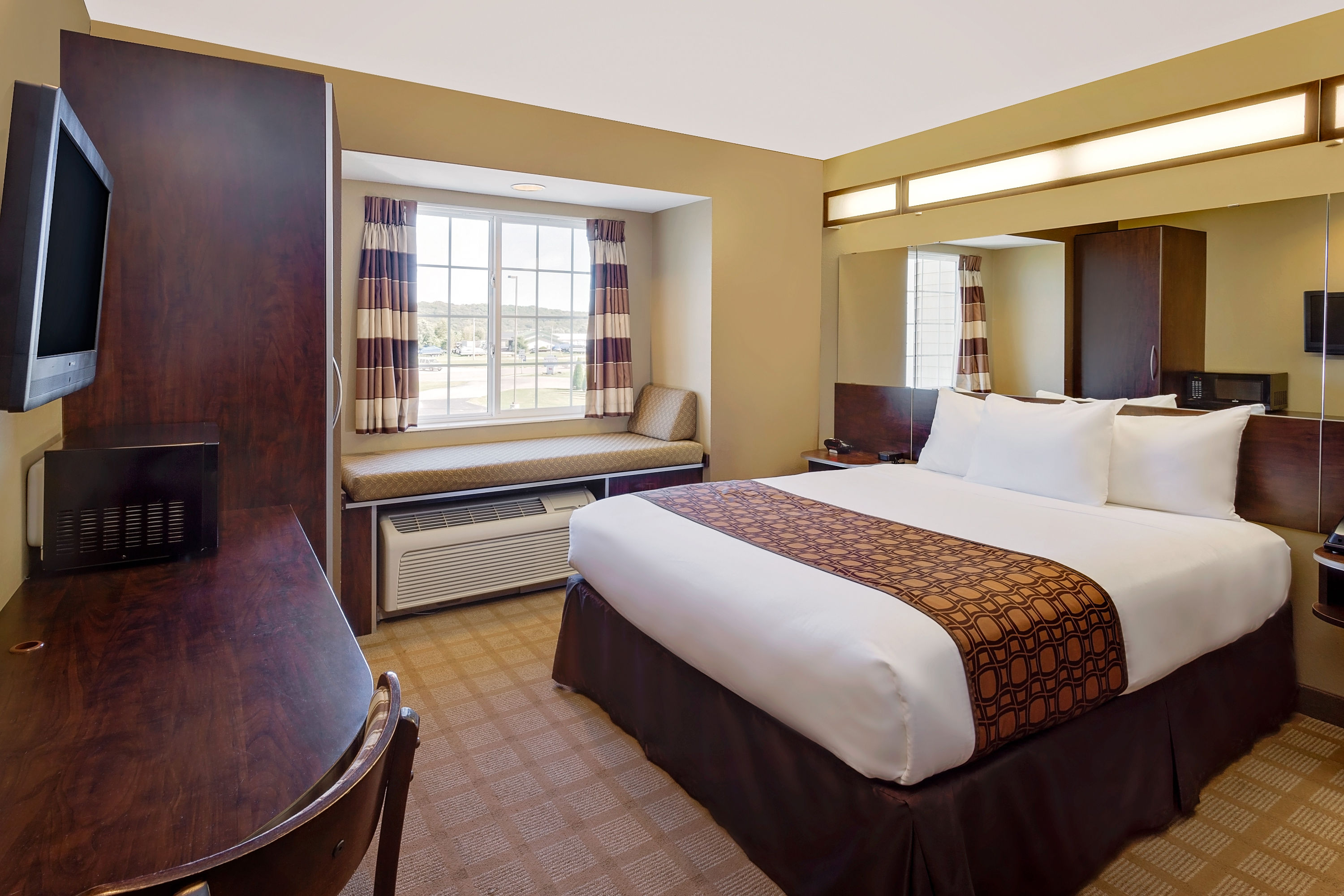 Guest room at the Microtel Inn & Suites by Wyndham Prairie du Chien in Prairie du Chien, Wisconsin