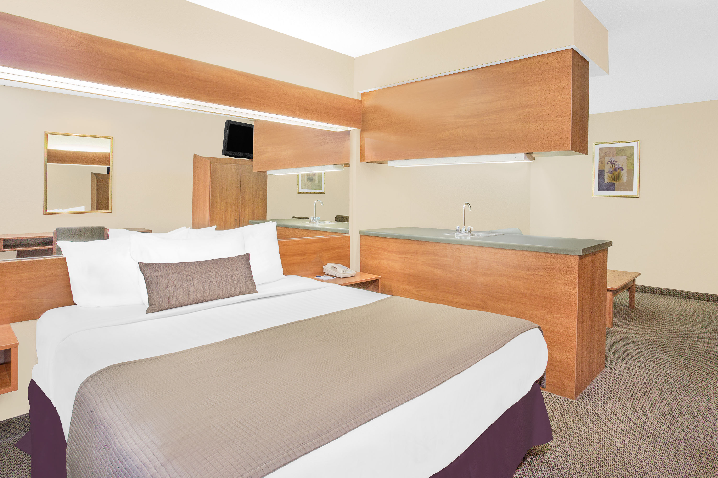 Guest room at the Microtel Inn & Suites by Wyndham Beckley East in Beckley, West Virginia