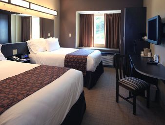 Guest room at the Microtel Inn & Suites by Wyndham Wheeling at The Highlands in Triadelphia, West Virginia