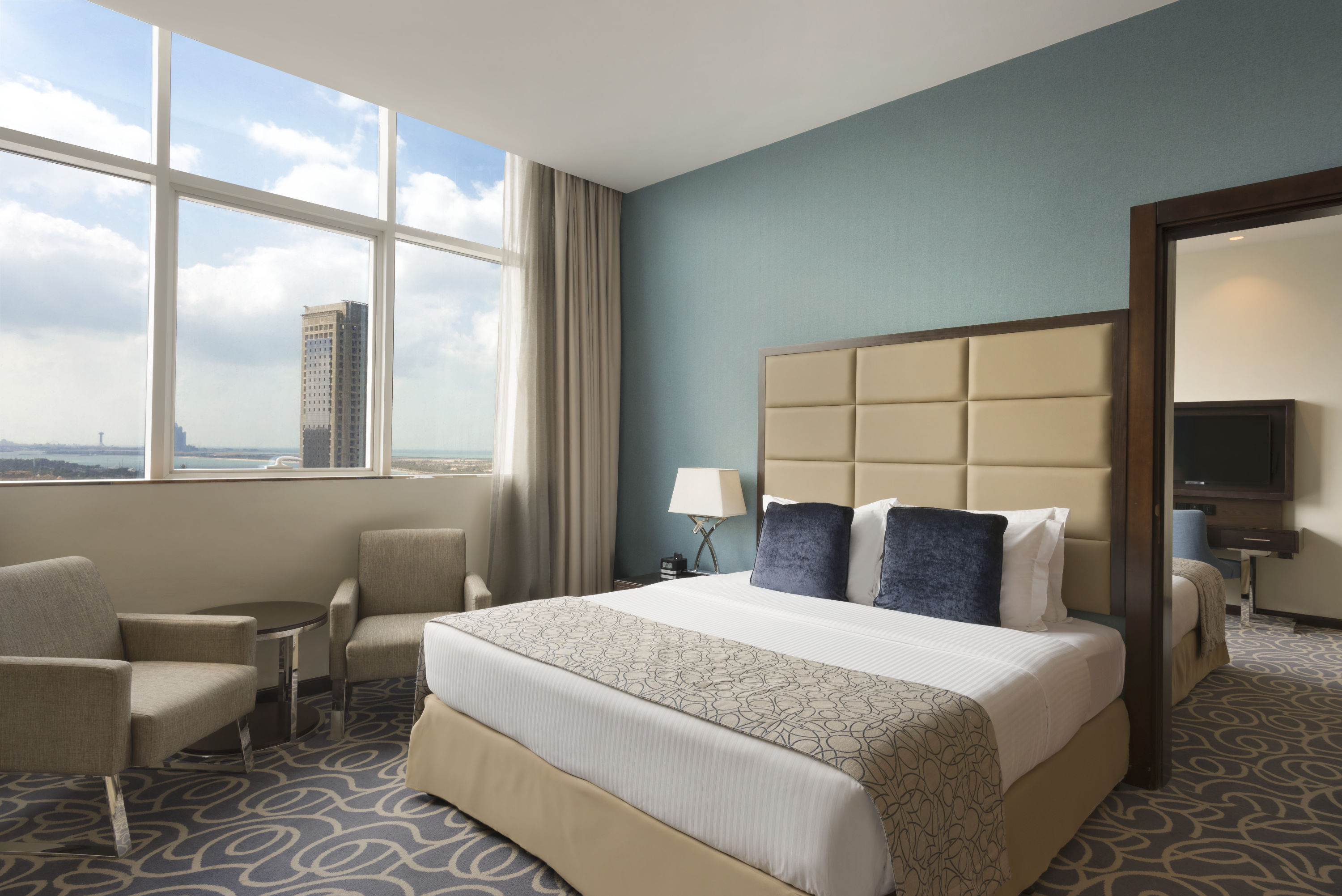 Guest room at the Ramada by Wyndham Abu Dhabi Corniche in Abu Dhabi, Other than US/Canada