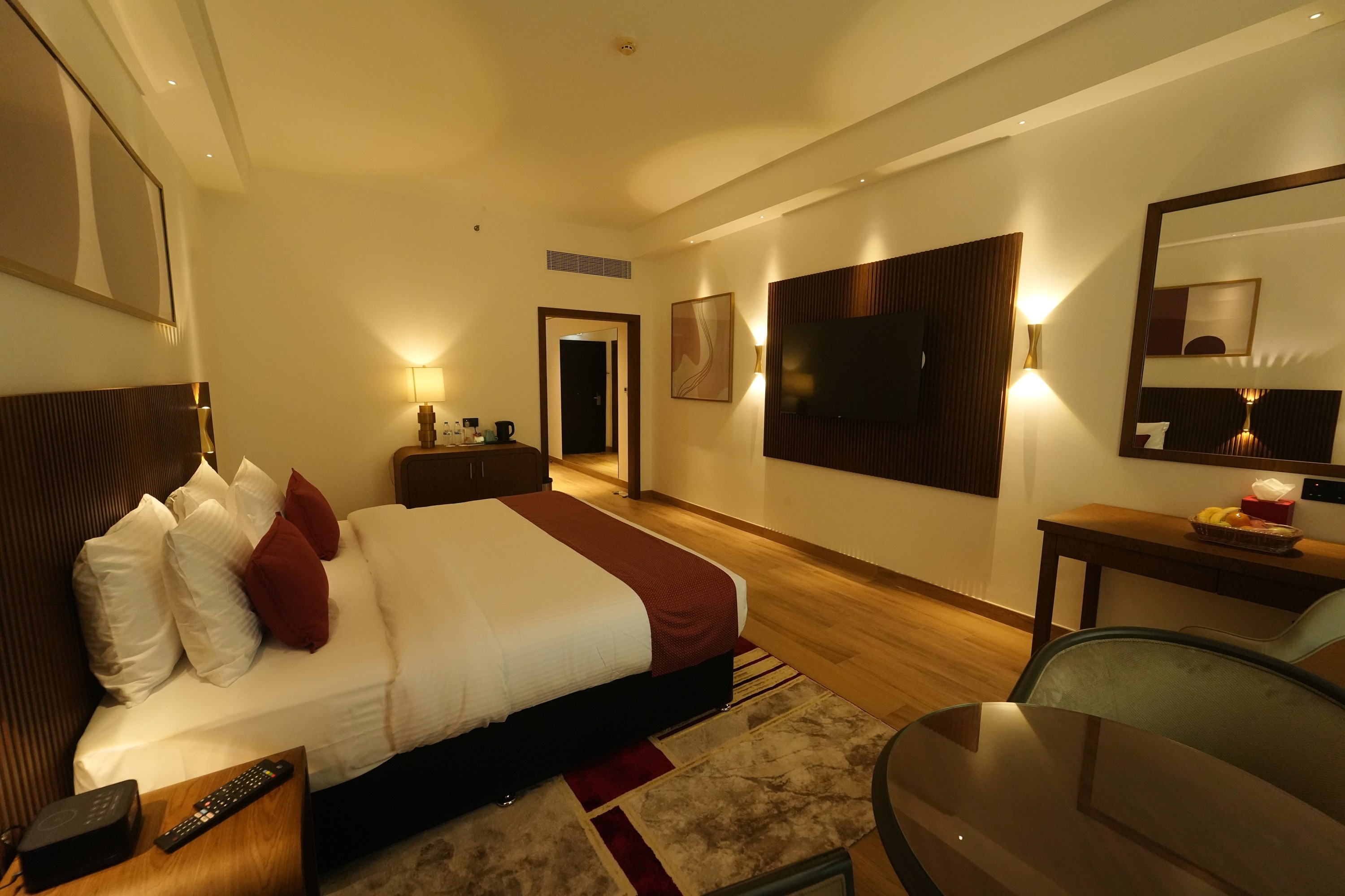 Guest room at the Ramada by Wyndham Abu Dhabi Al Sharia in Al Rahbah, Other than US/Canada