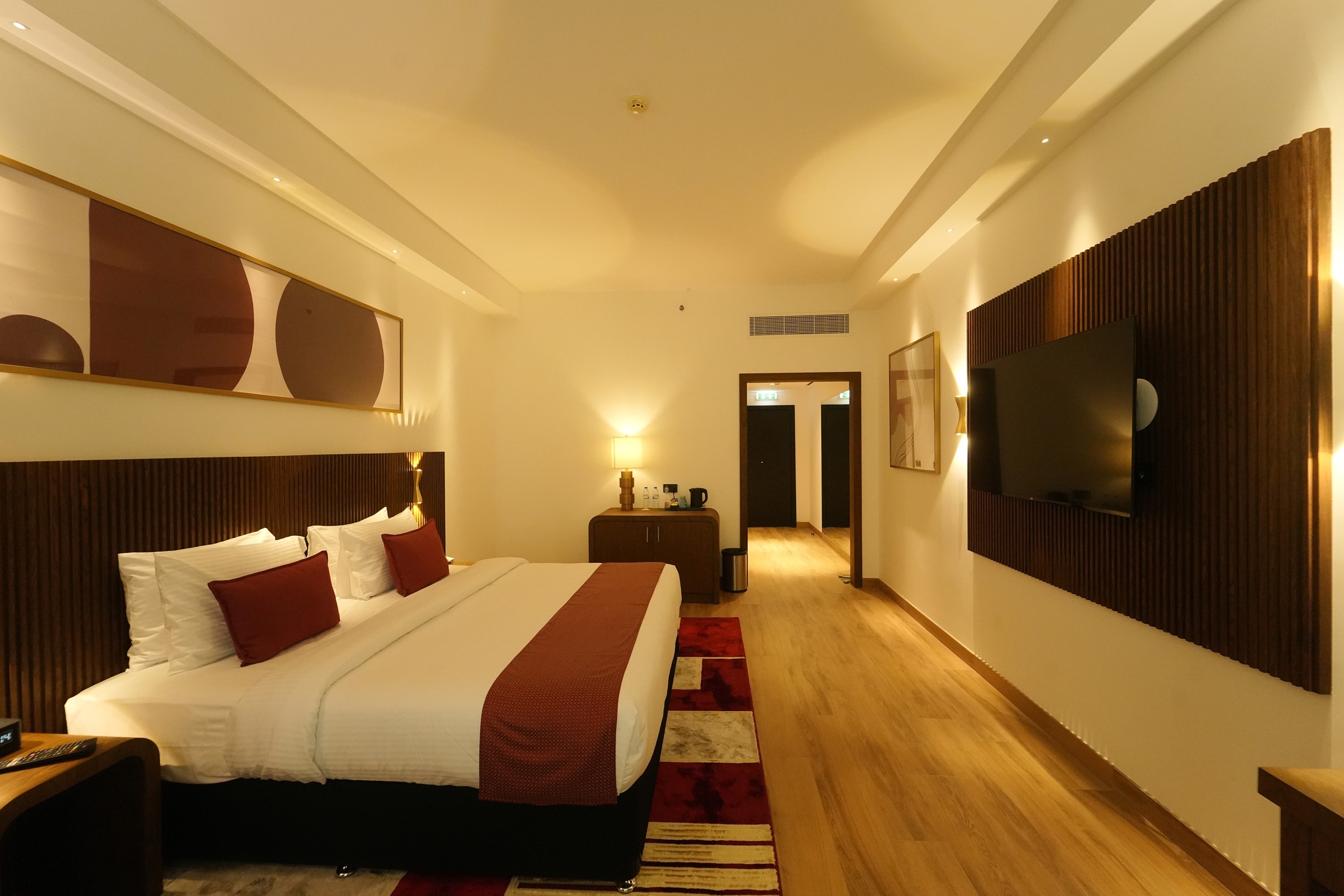 Guest room at the Ramada by Wyndham Abu Dhabi Al Sharia in Al Rahbah, Other than US/Canada