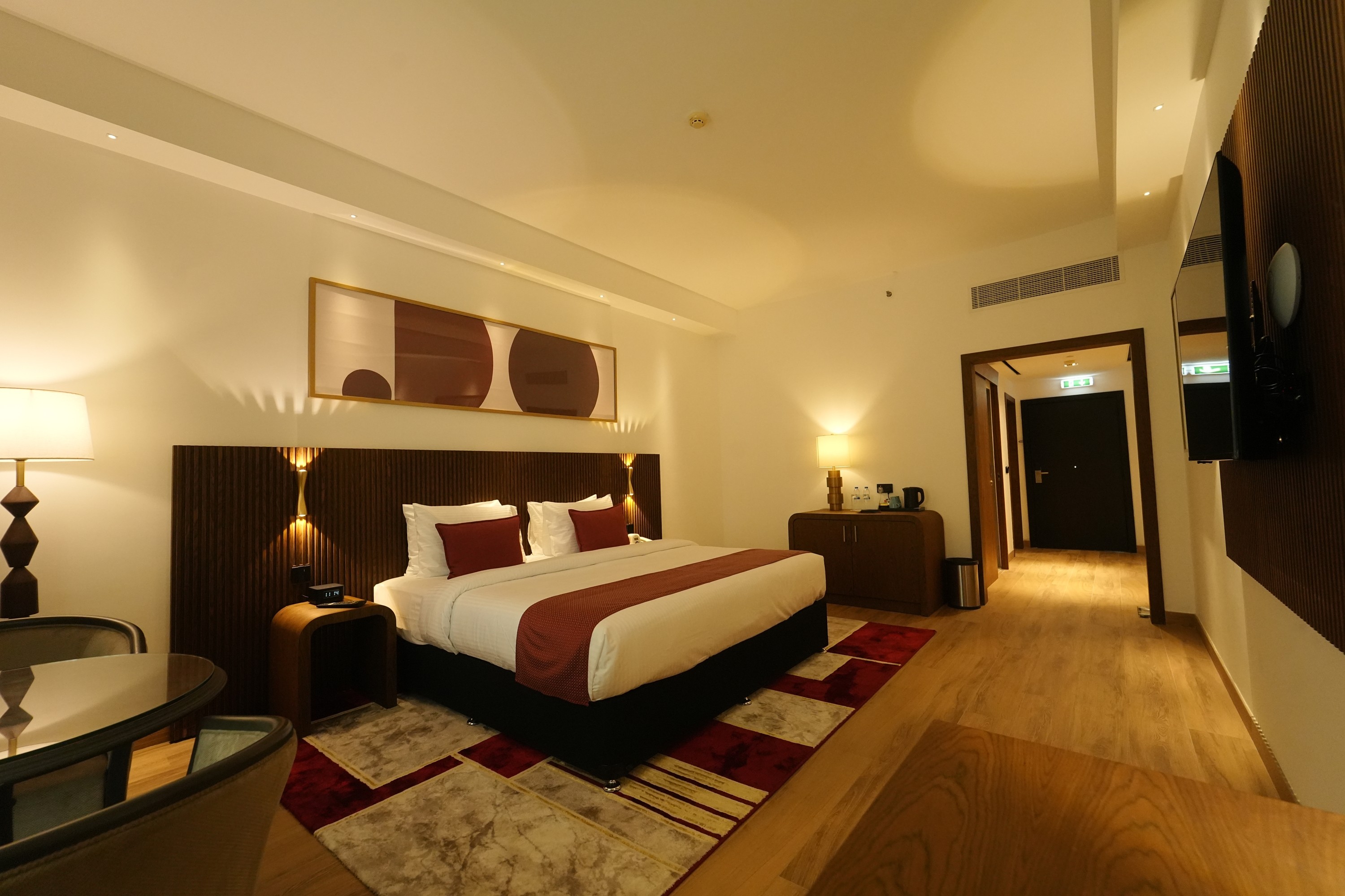 Guest room at the Ramada by Wyndham Abu Dhabi Al Sharia in Al Rahbah, Other than US/Canada