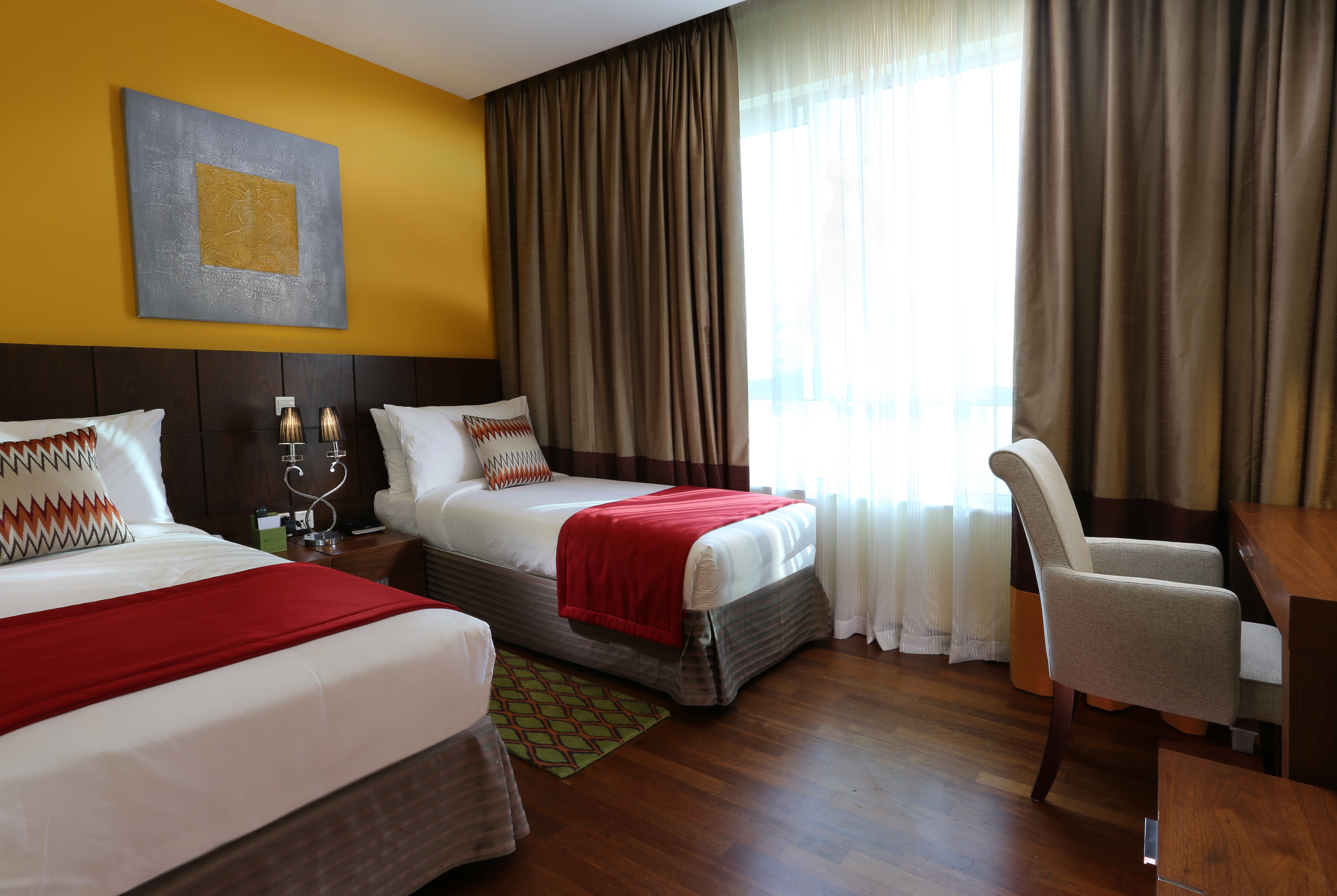 Guest room at the Ramada by Wyndham Downtown Dubai in Dubai, Other than US/Canada