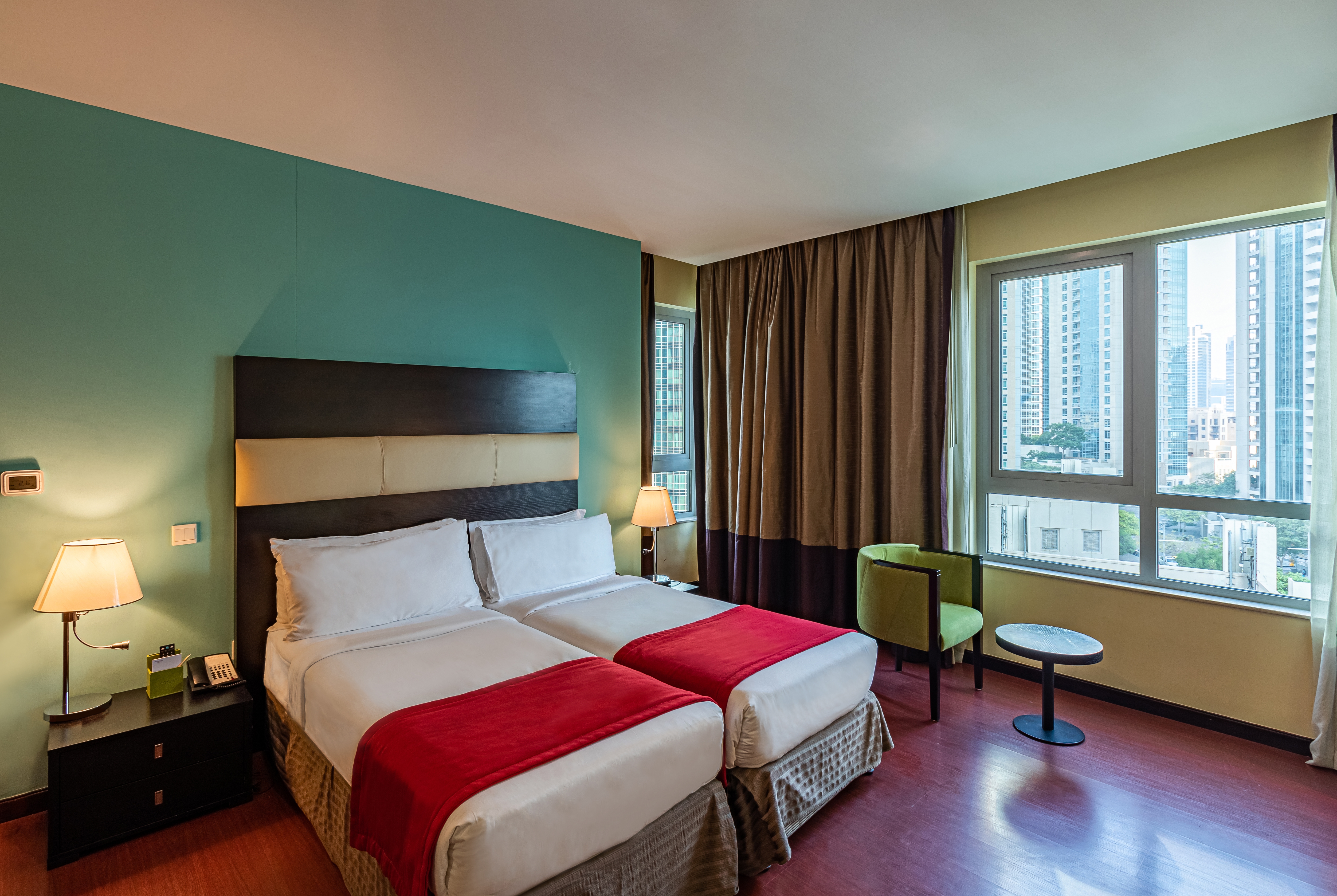 Guest room at the Ramada by Wyndham Downtown Dubai in Dubai, Other than US/Canada