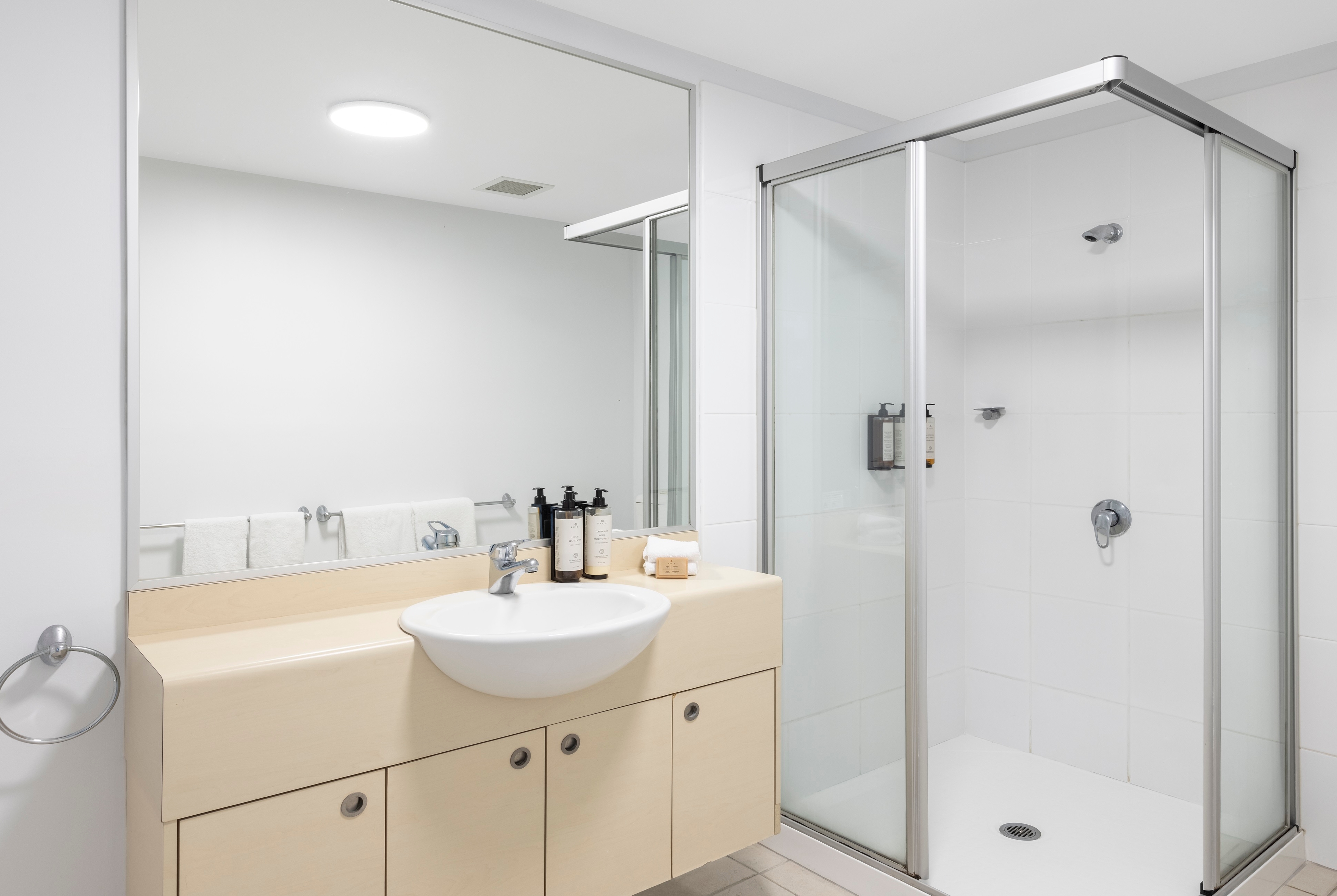 Guest room bath at the Ramada By Wyndham Marcoola Beach in Marcoola, Other than US/Canada